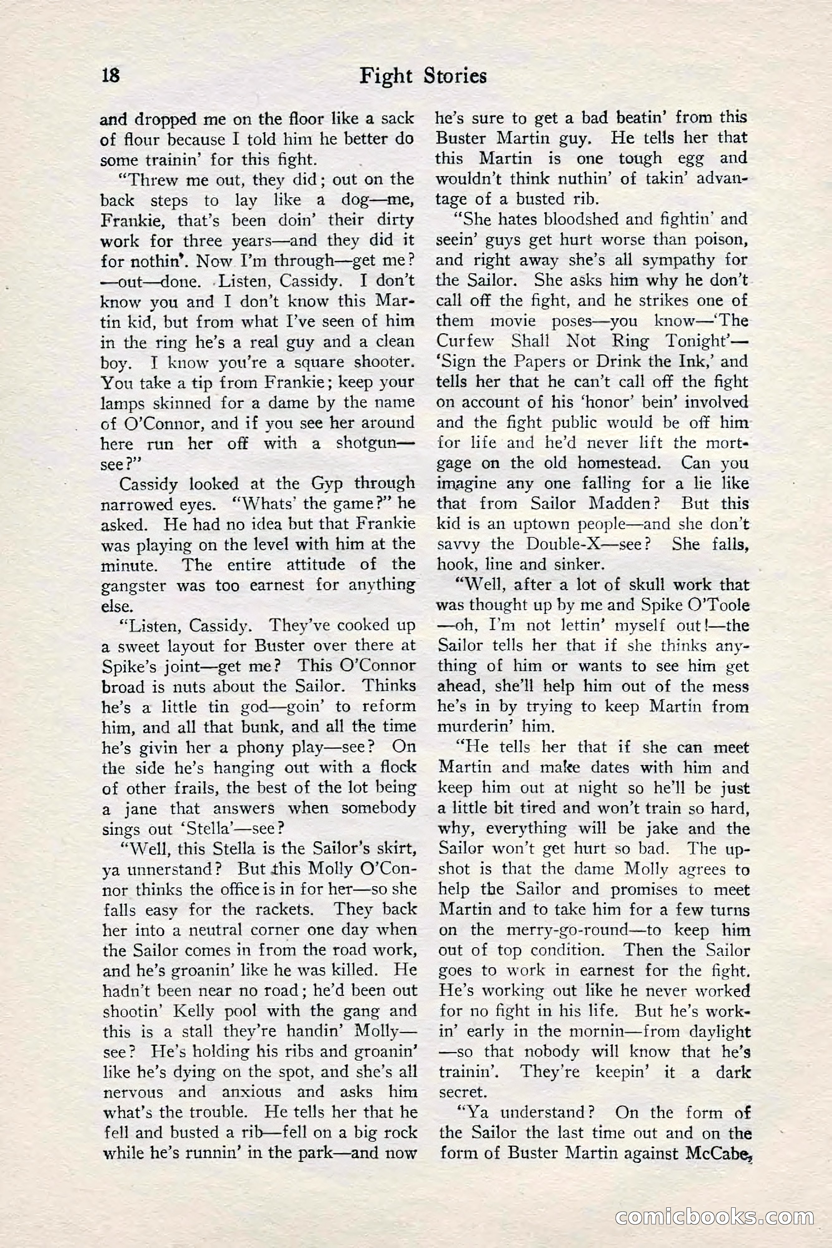 Fight Stories, June 1928 — page 20 of 132