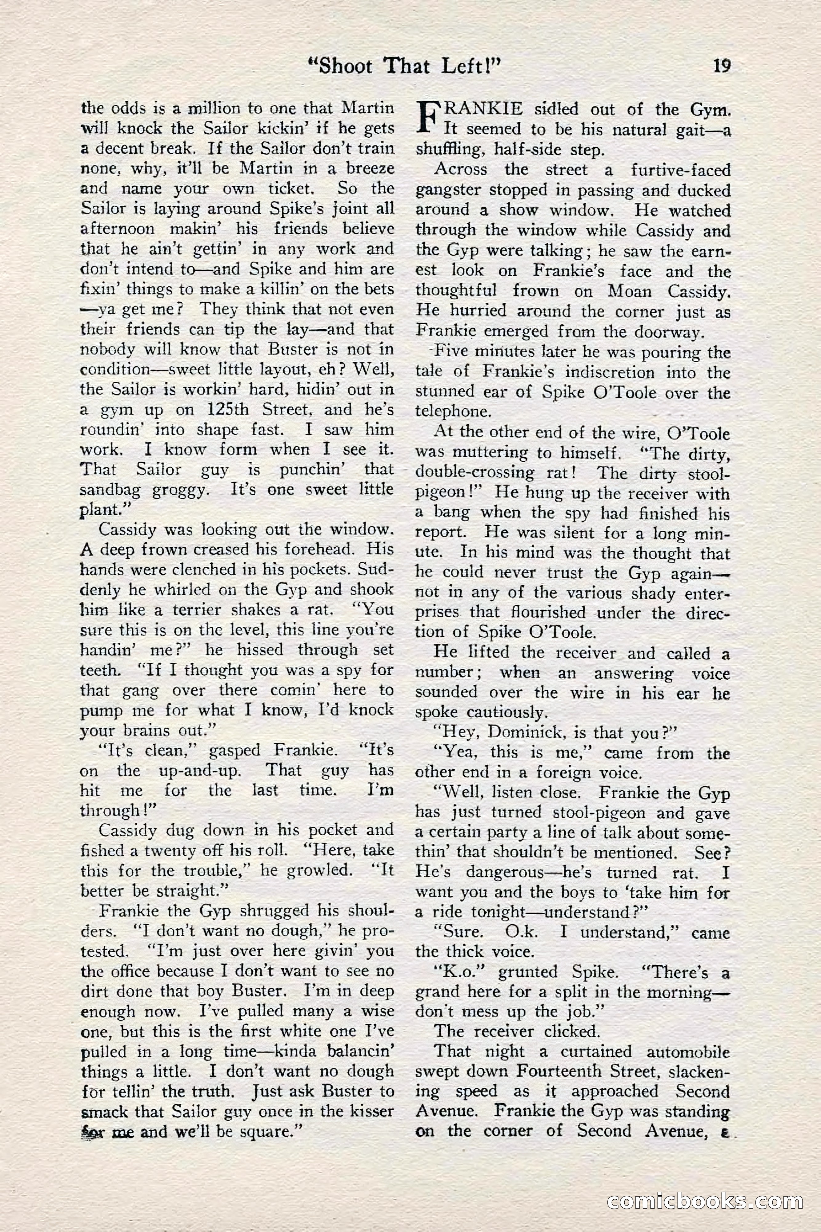 Fight Stories, June 1928 — page 21 of 132
