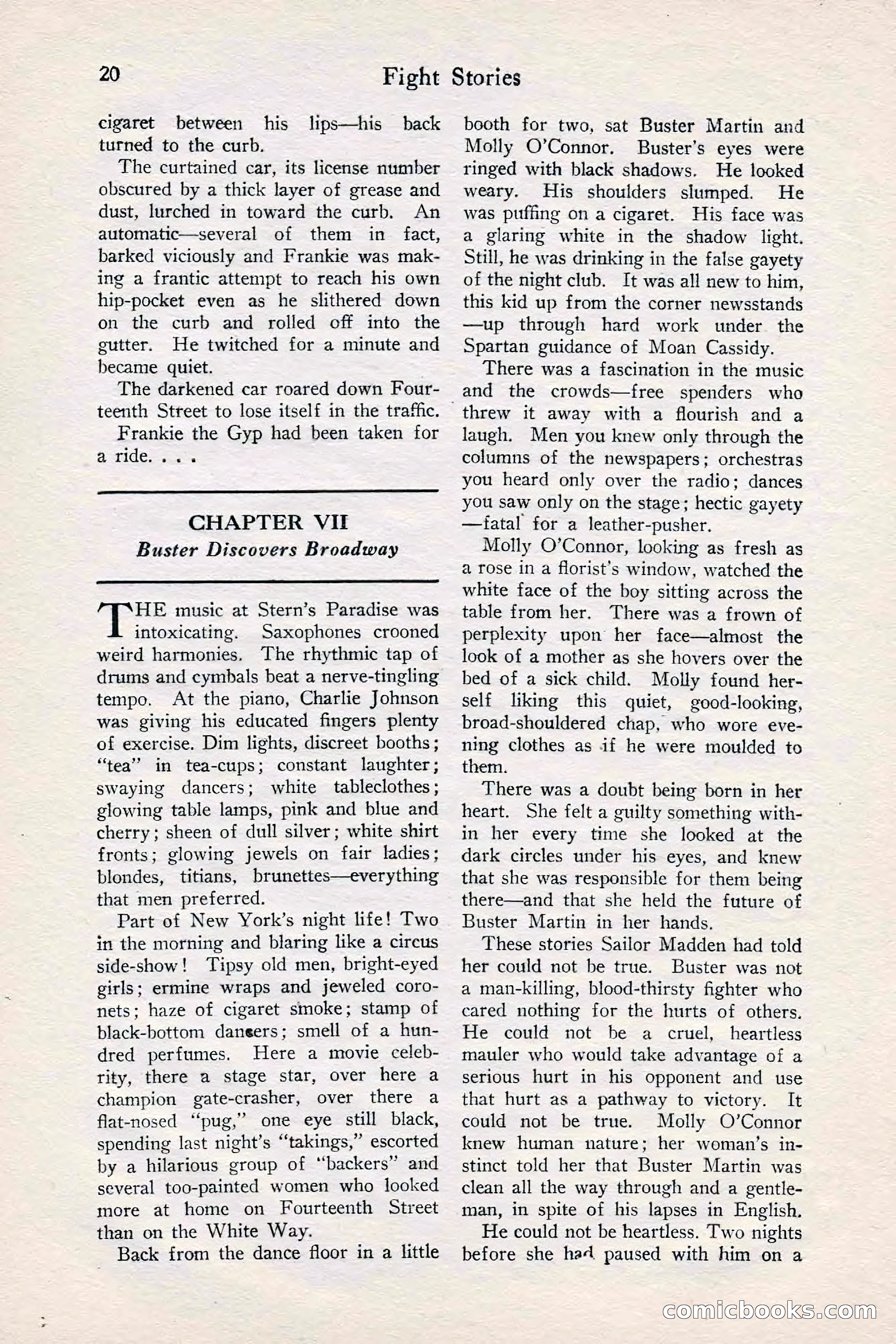 Fight Stories, June 1928 — page 22 of 132