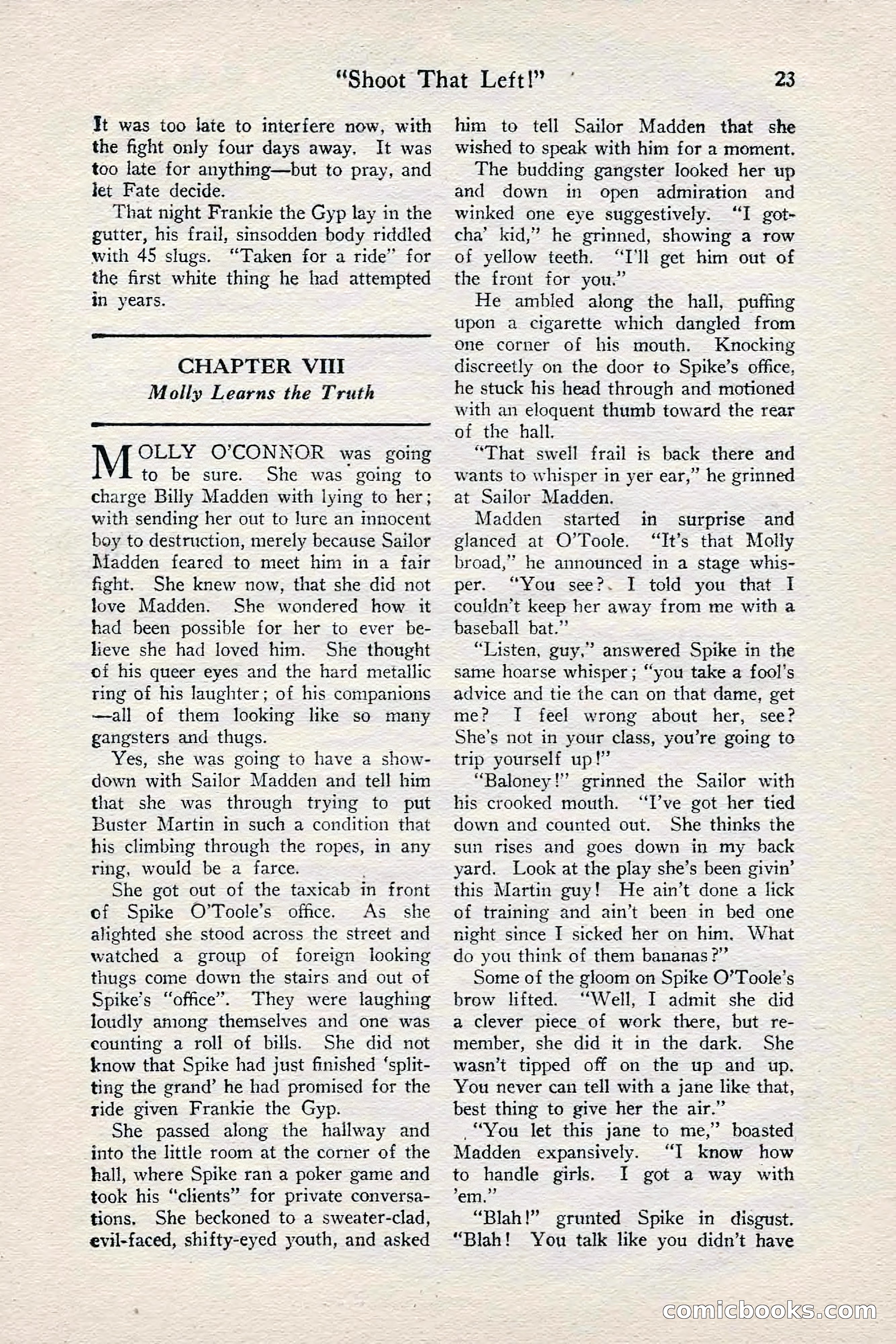 Fight Stories, June 1928 — page 25 of 132