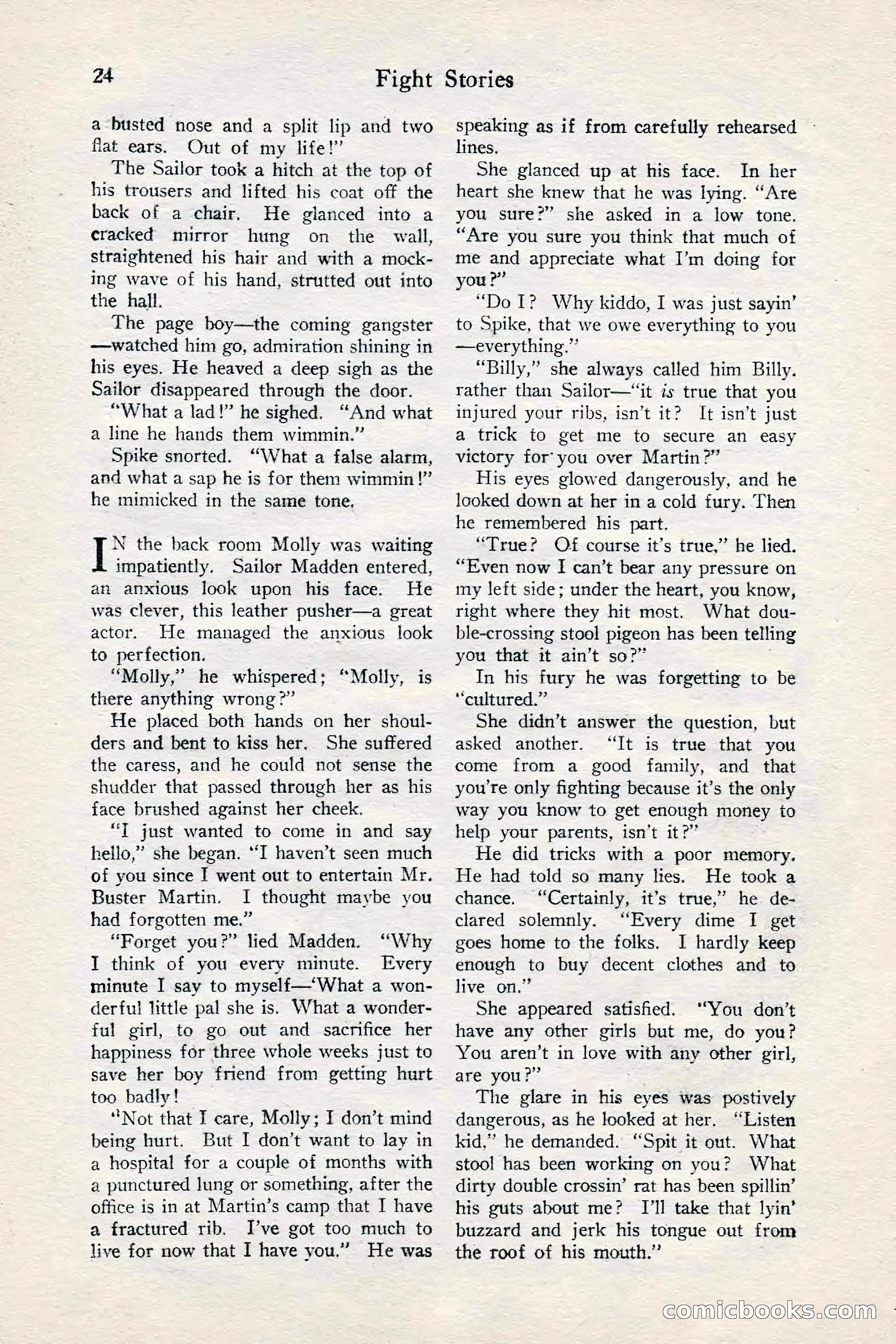 Fight Stories, June 1928 — page 26 of 132
