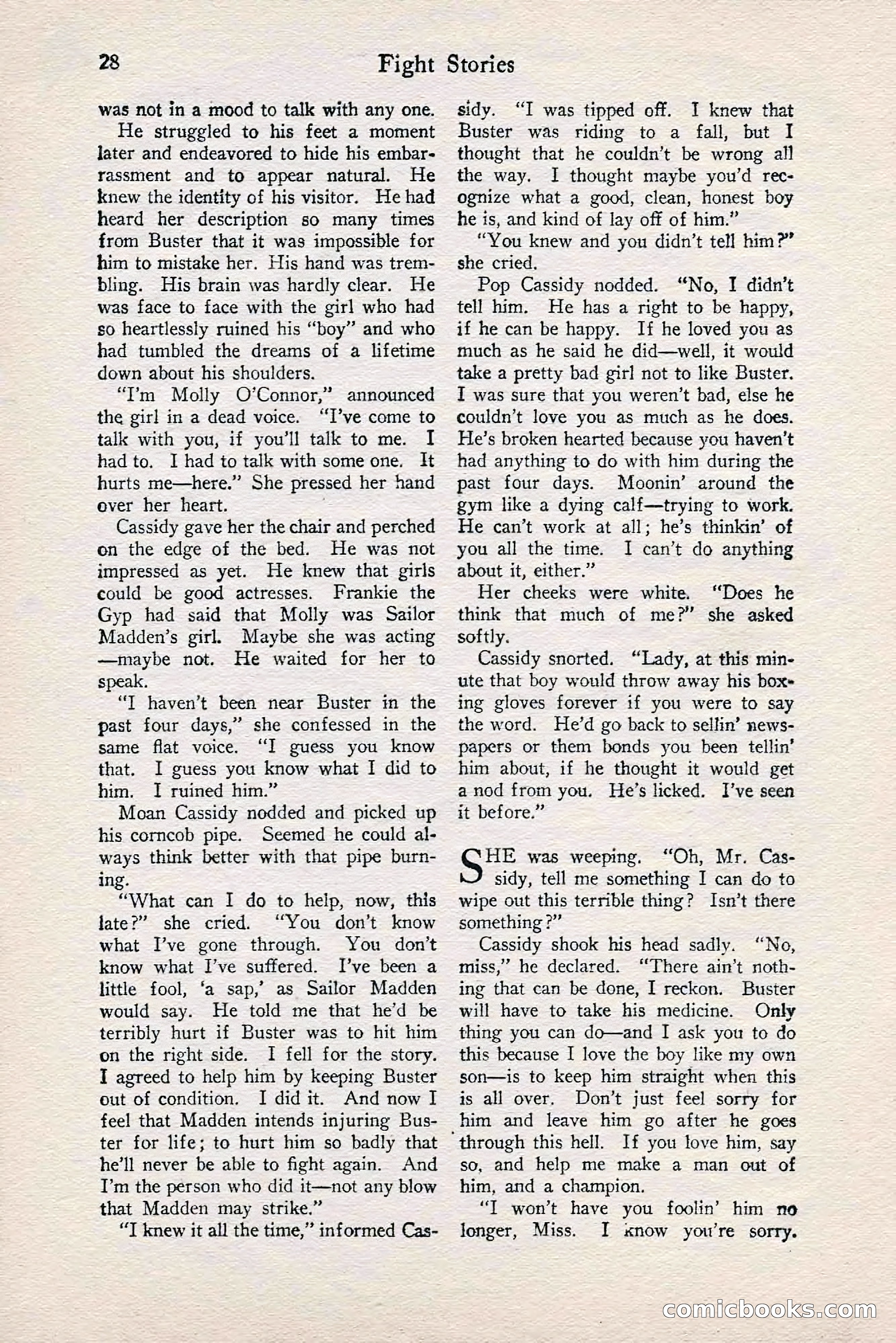 Fight Stories, June 1928 — page 30 of 132