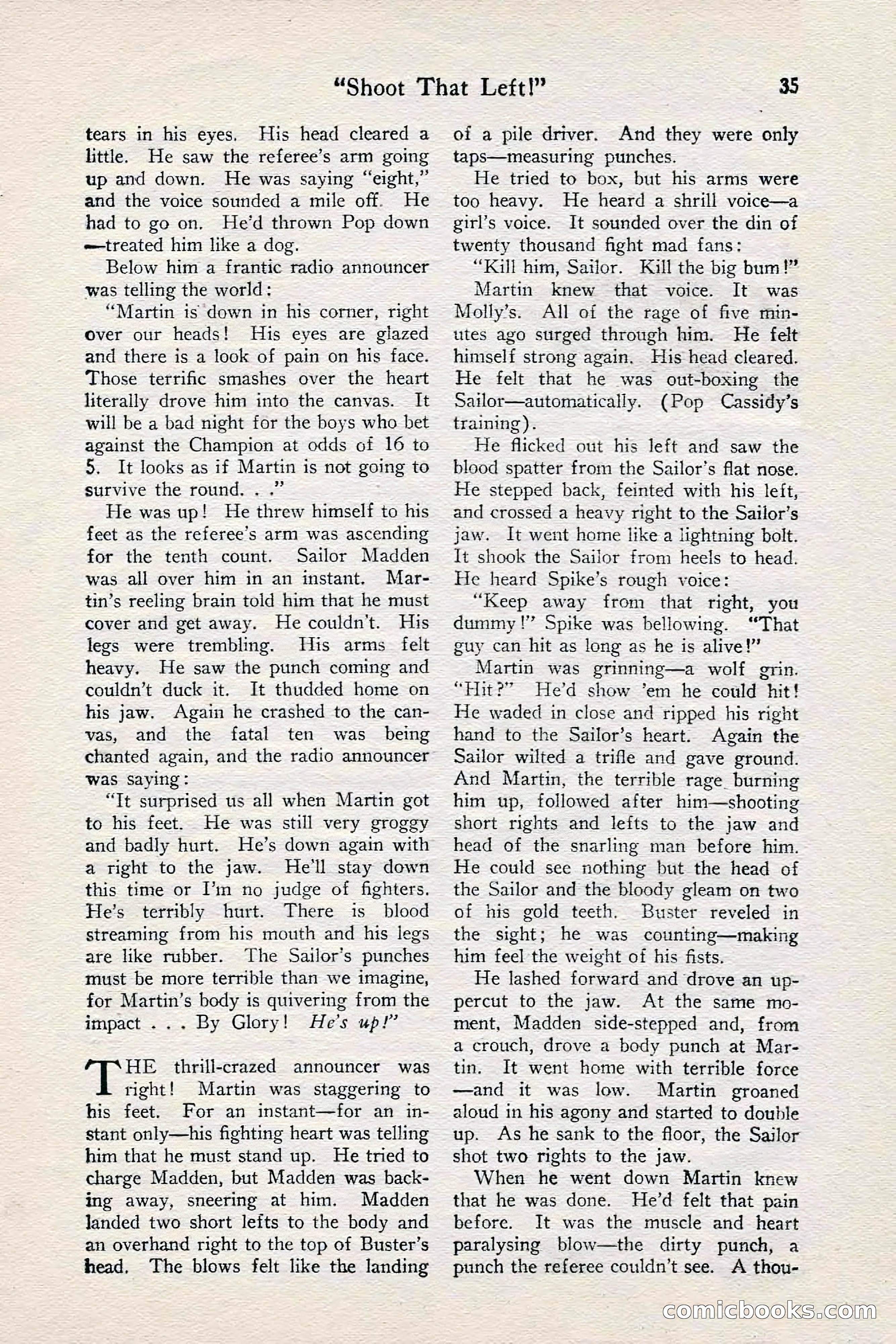 Fight Stories, June 1928 — page 37 of 132