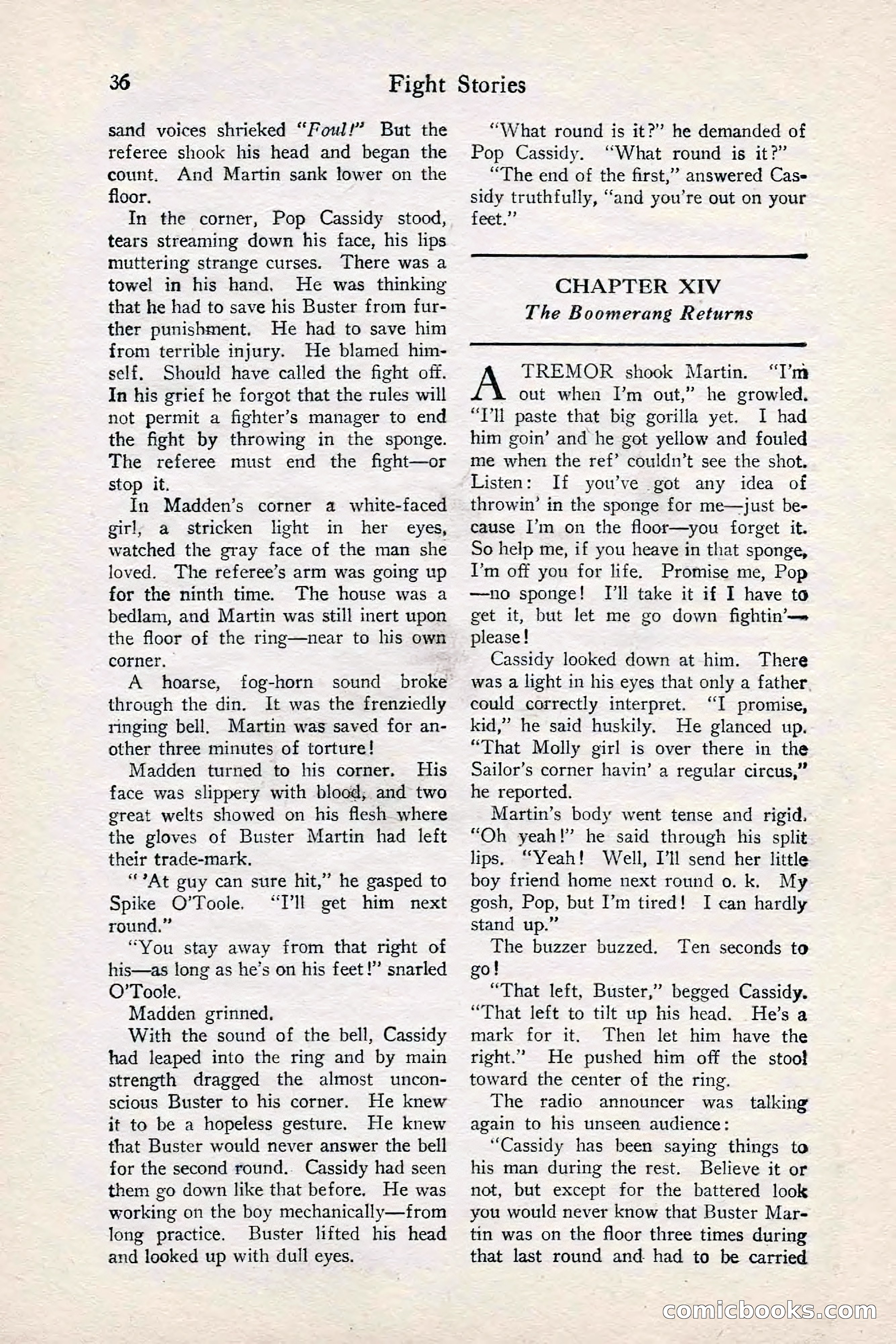 Fight Stories, June 1928 — page 38 of 132