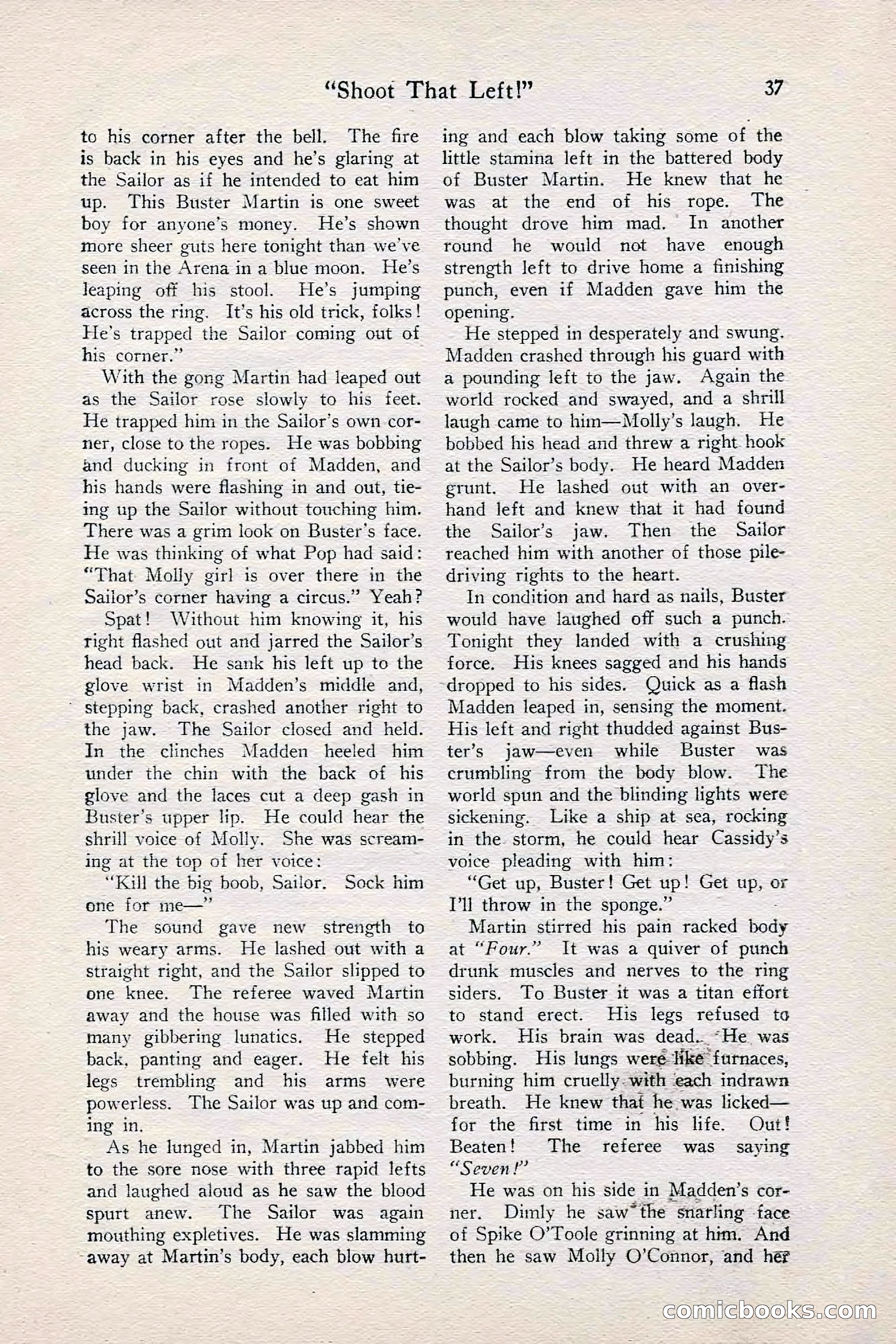 Fight Stories, June 1928 — page 39 of 132