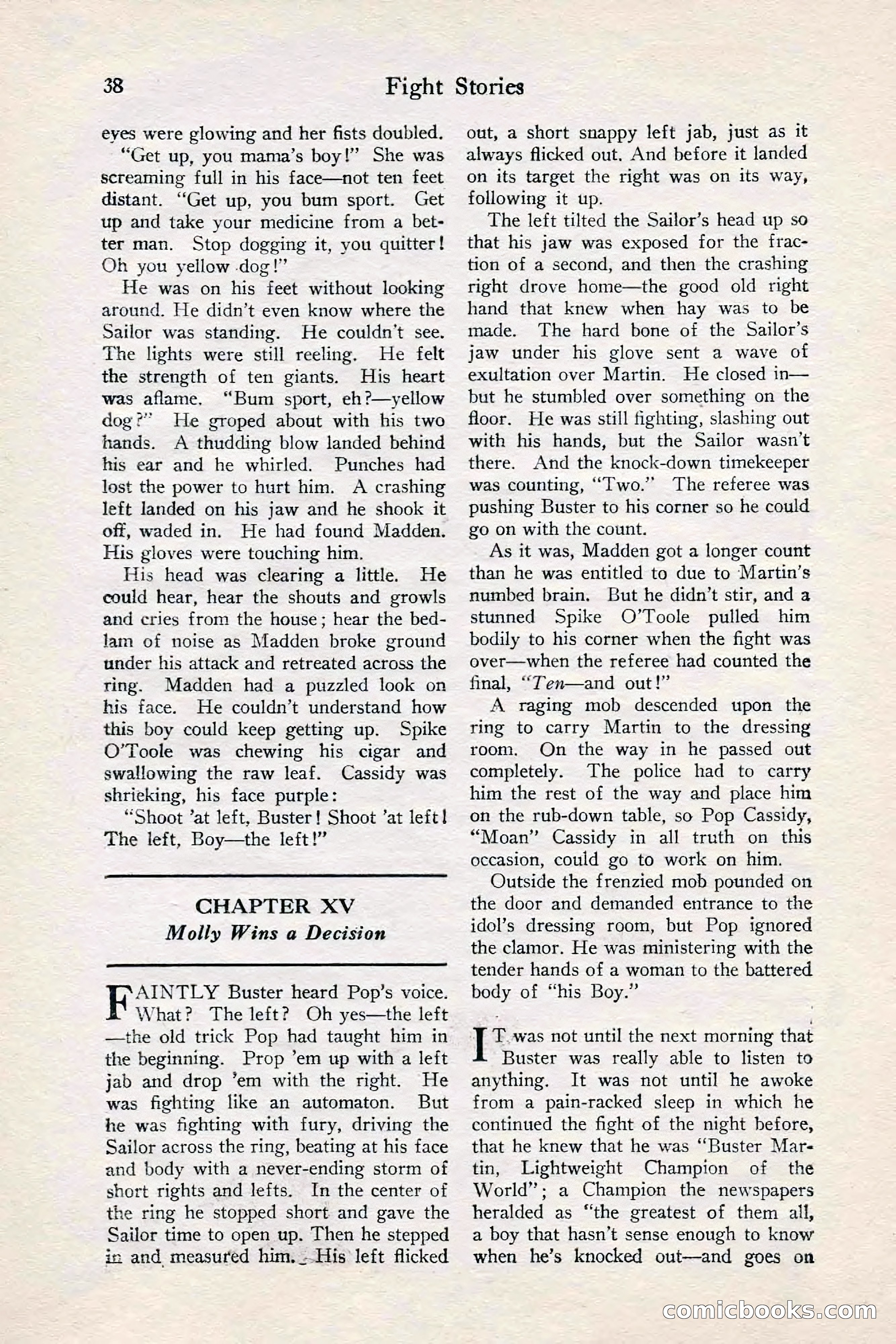 Fight Stories, June 1928 — page 40 of 132