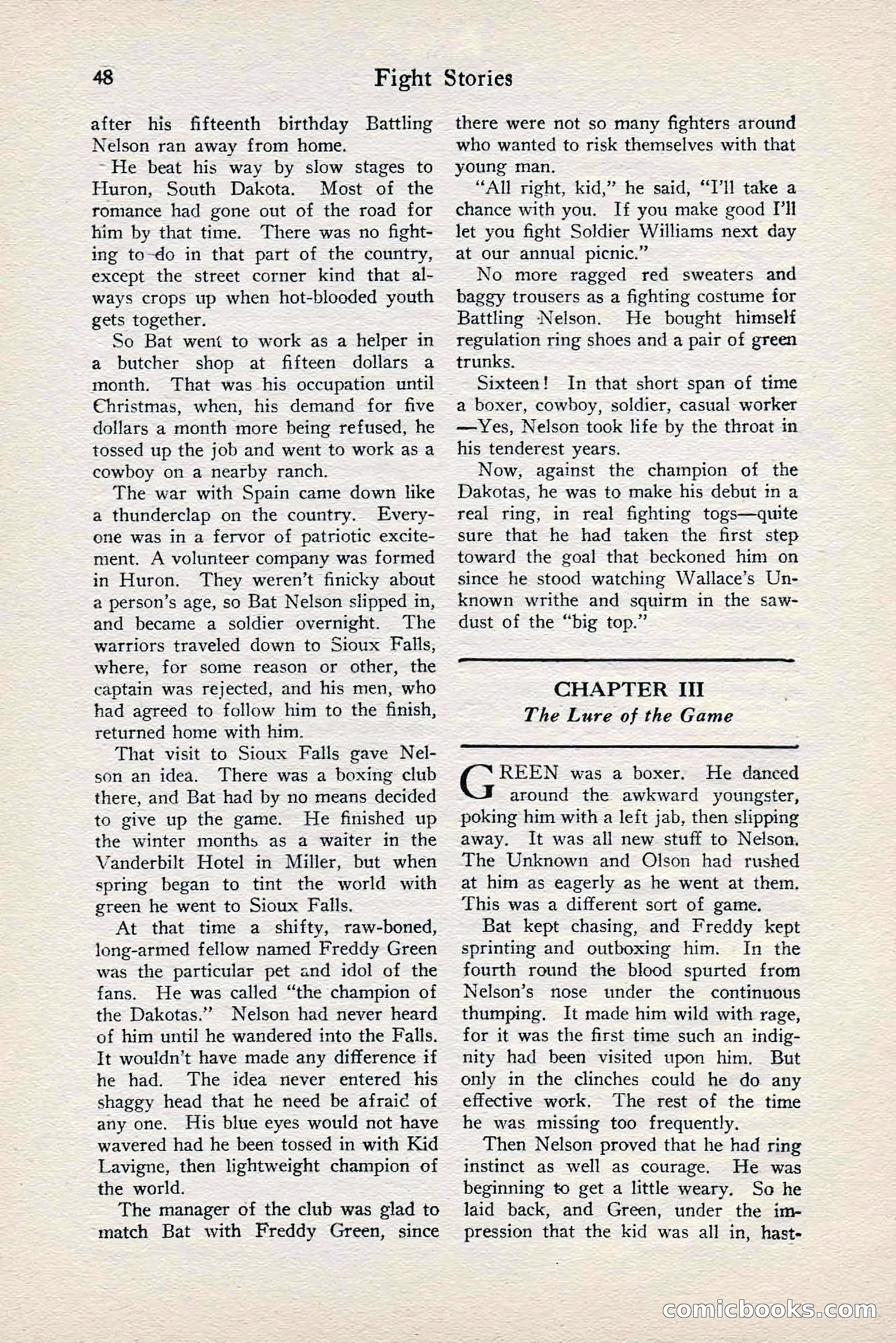 Fight Stories, June 1928 — page 50 of 132