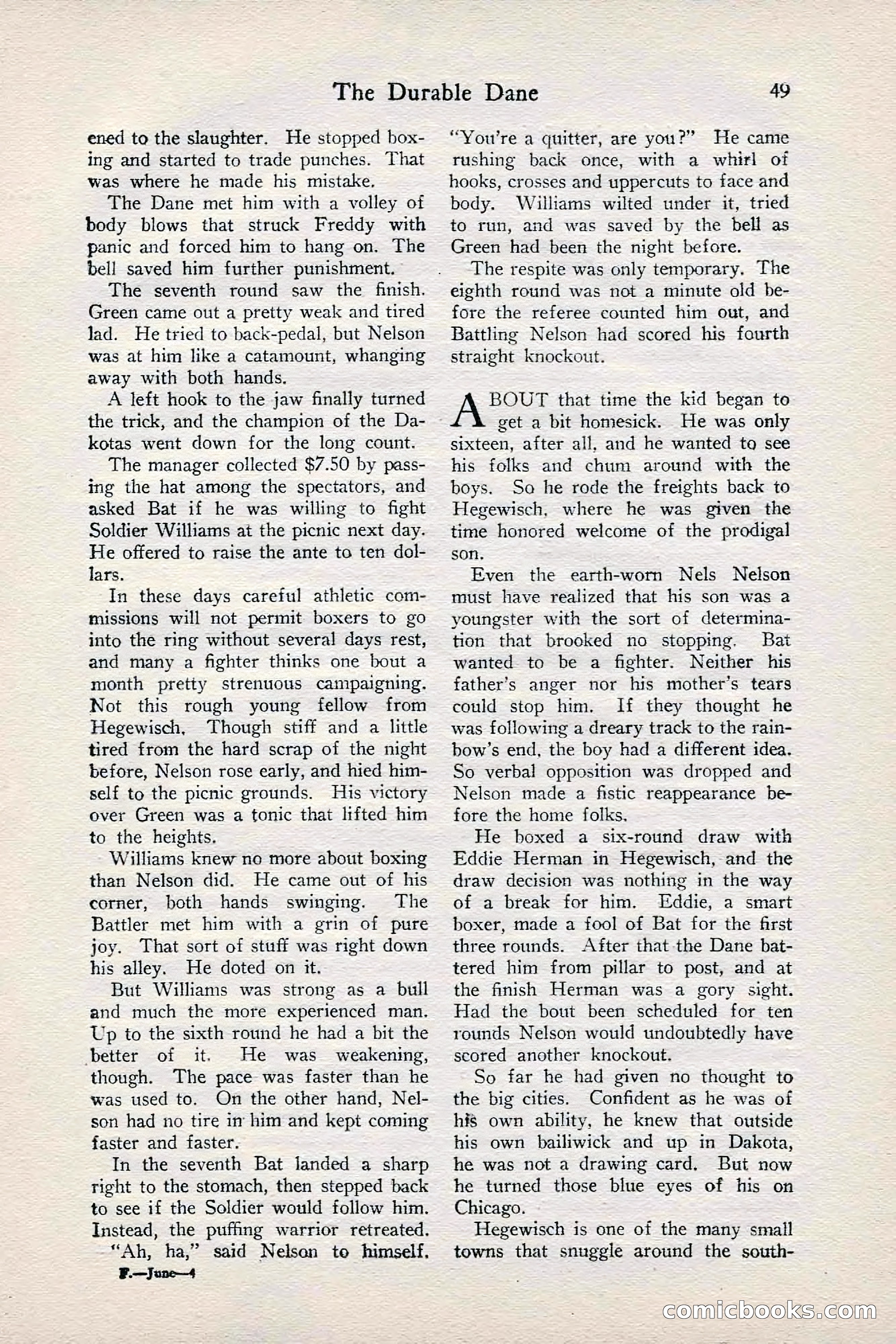 Fight Stories, June 1928 — page 51 of 132