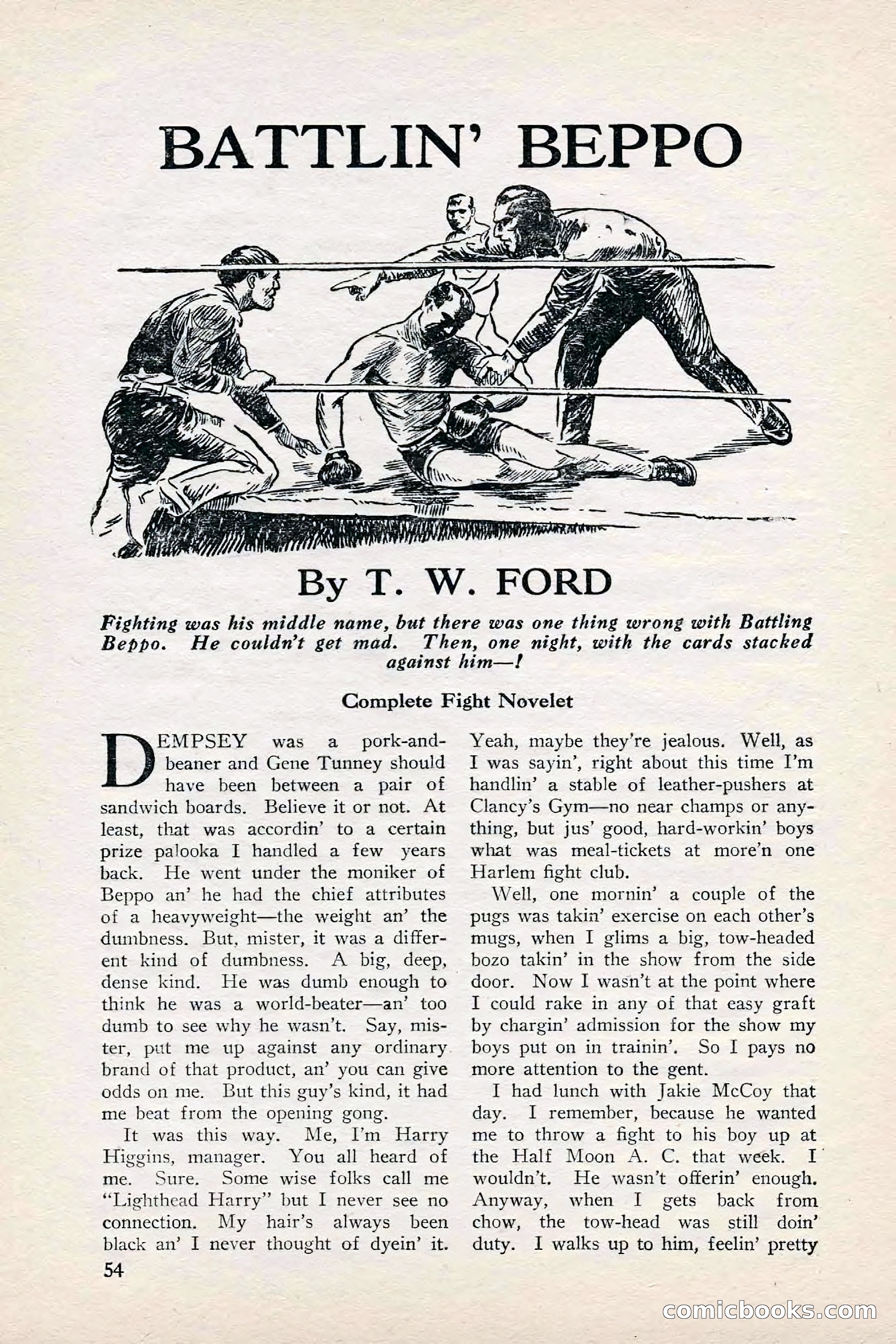 Fight Stories, June 1928 — page 56 of 132