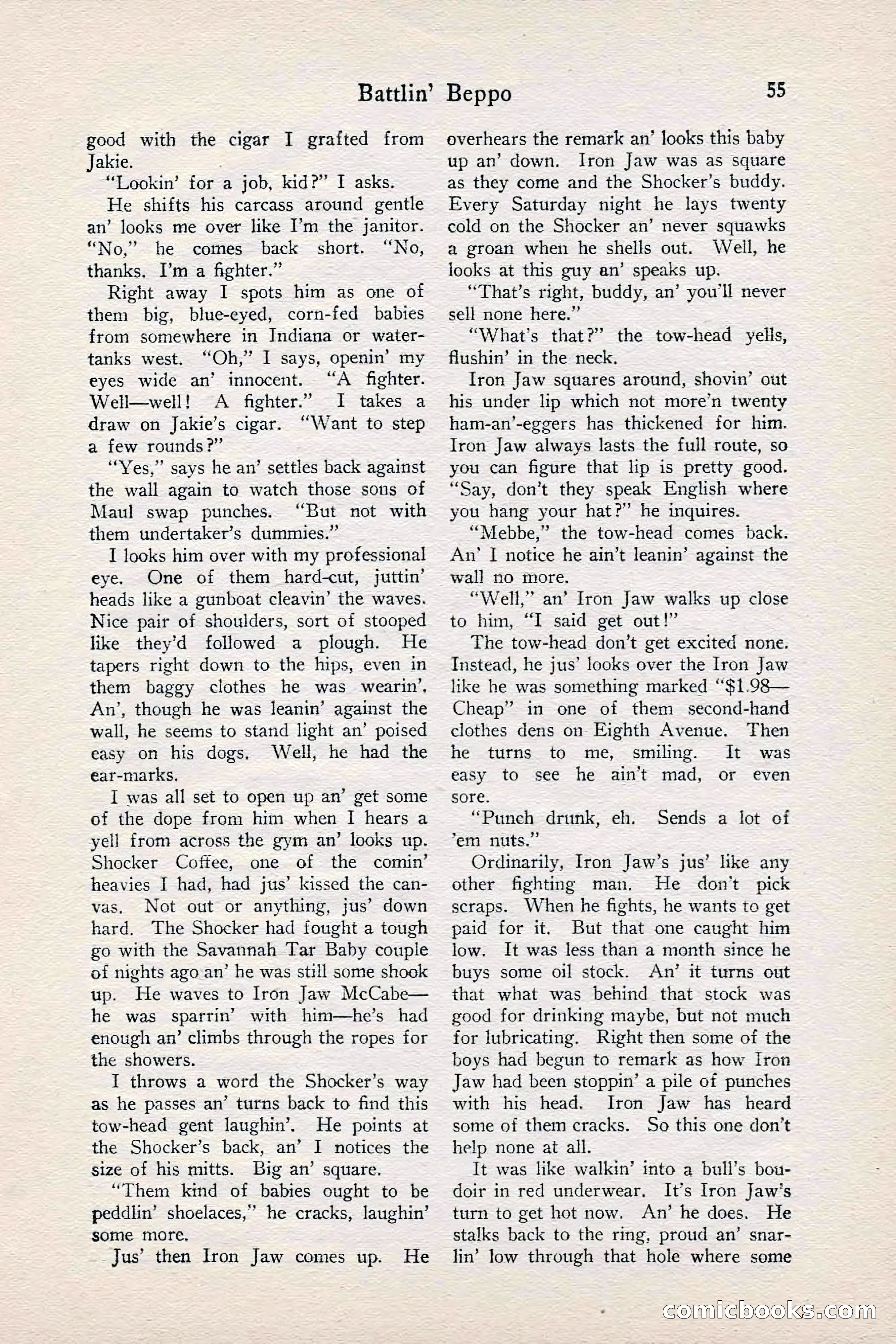 Fight Stories, June 1928 — page 57 of 132