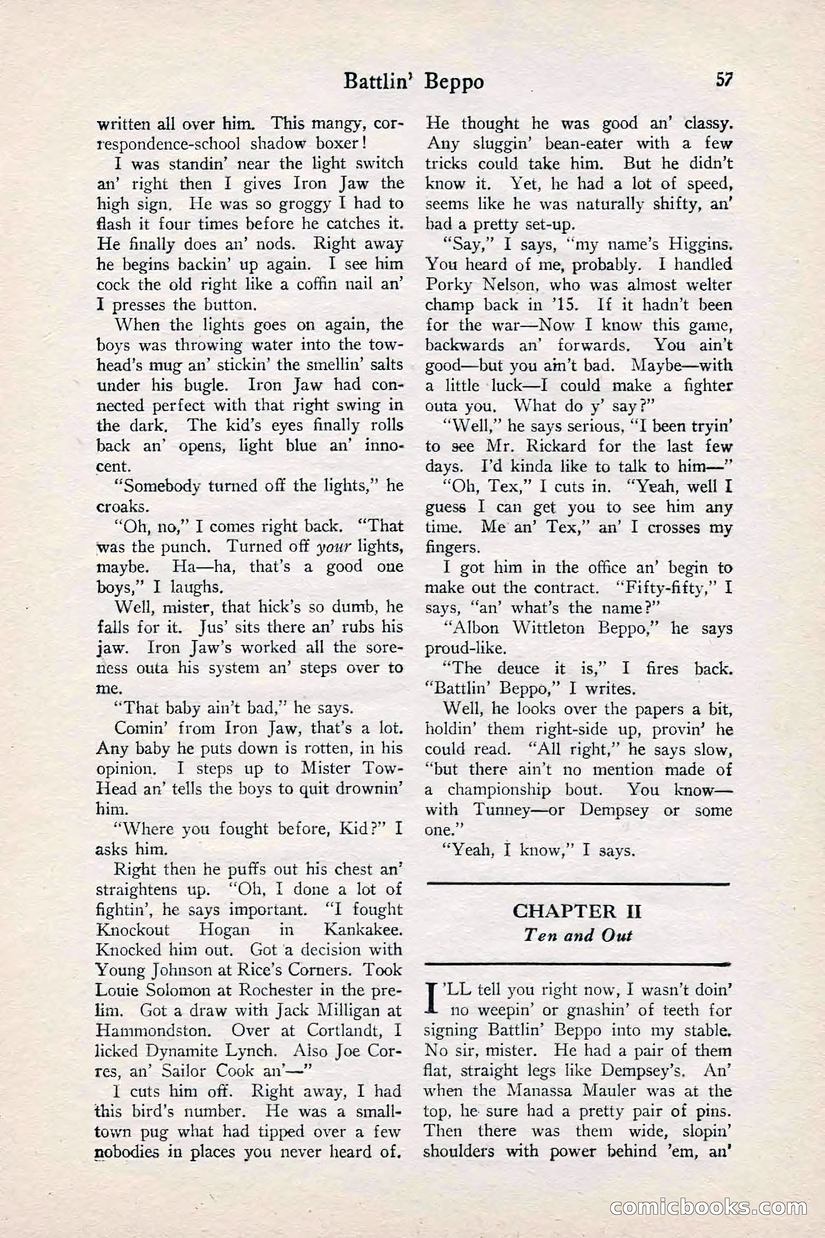 Fight Stories, June 1928 — page 59 of 132