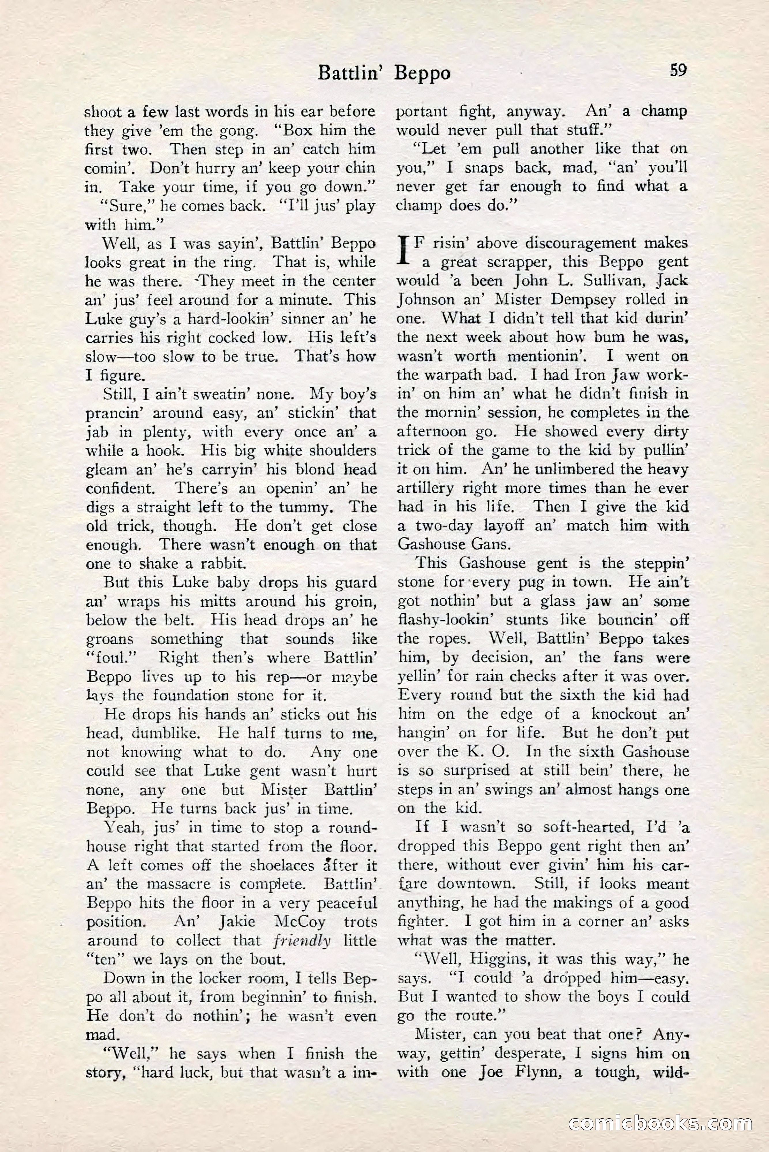 Fight Stories, June 1928 — page 61 of 132