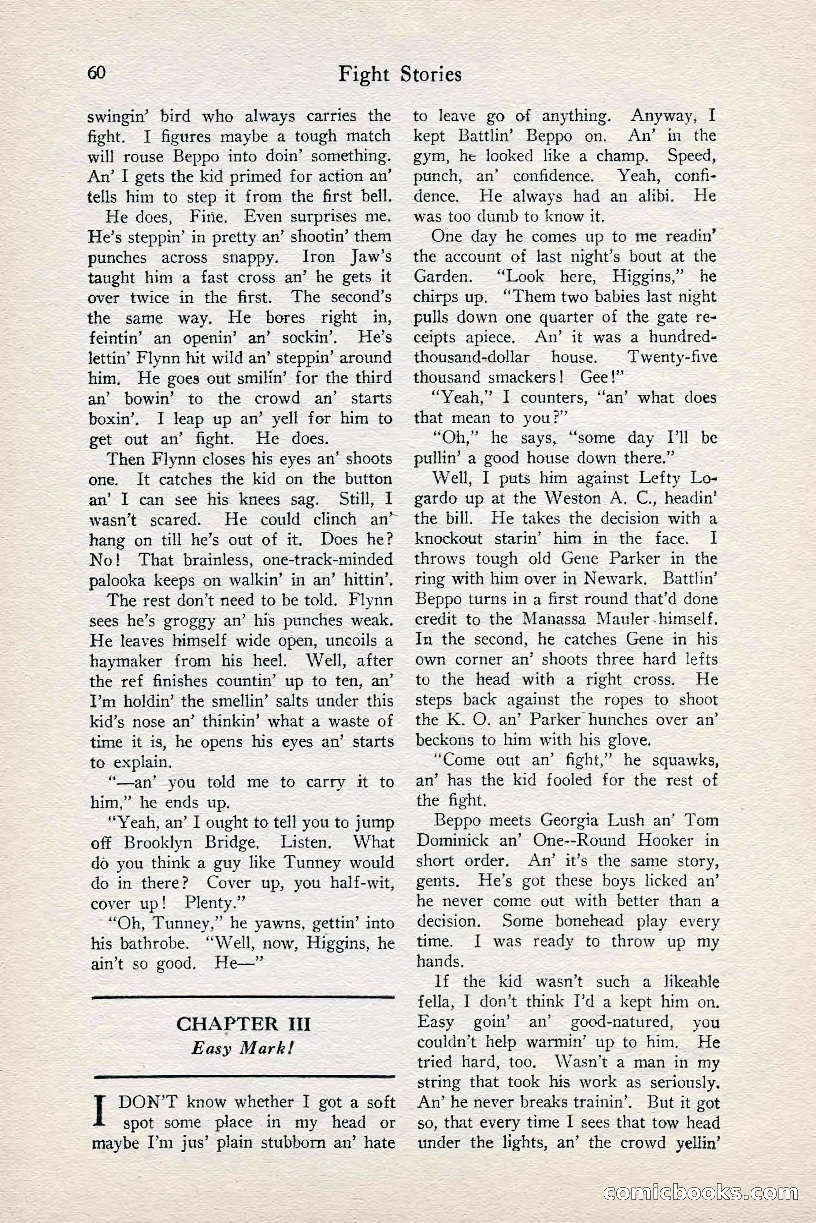 Fight Stories, June 1928 — page 62 of 132
