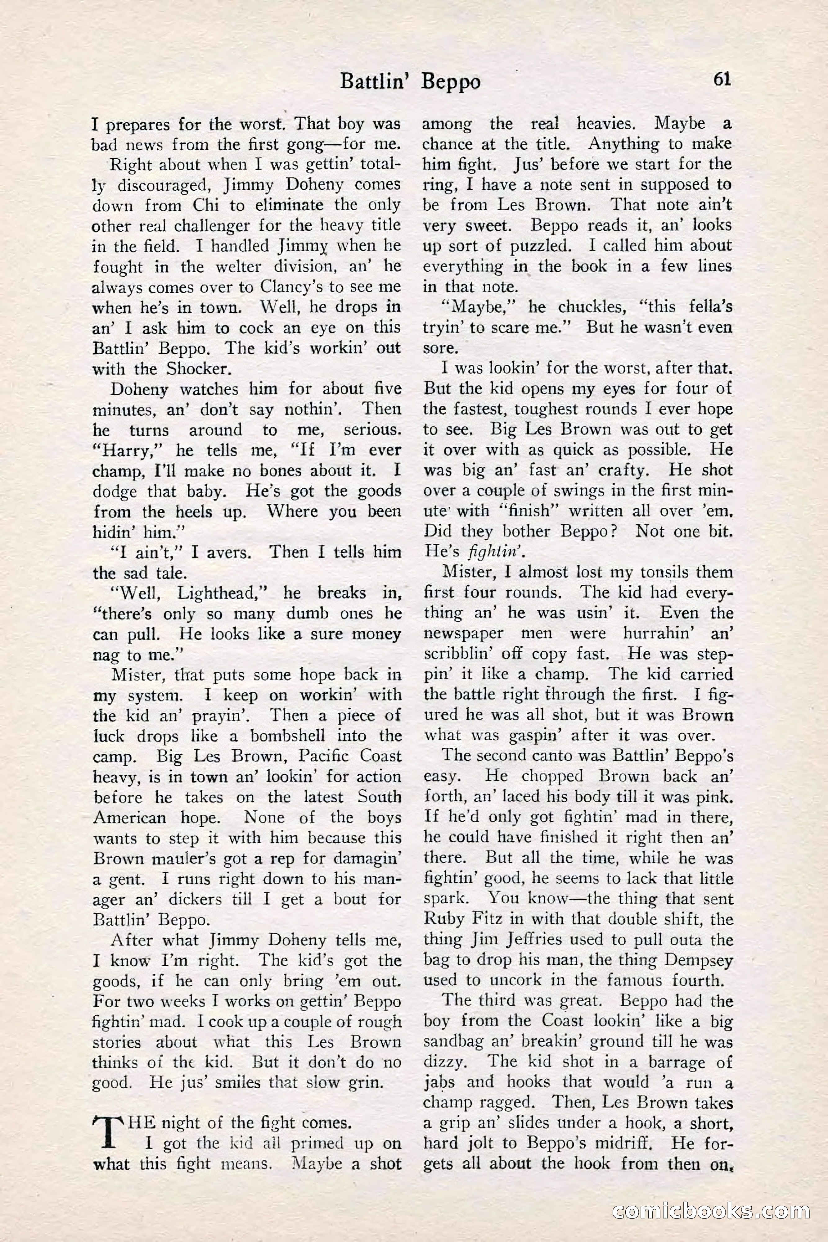 Fight Stories, June 1928 — page 63 of 132