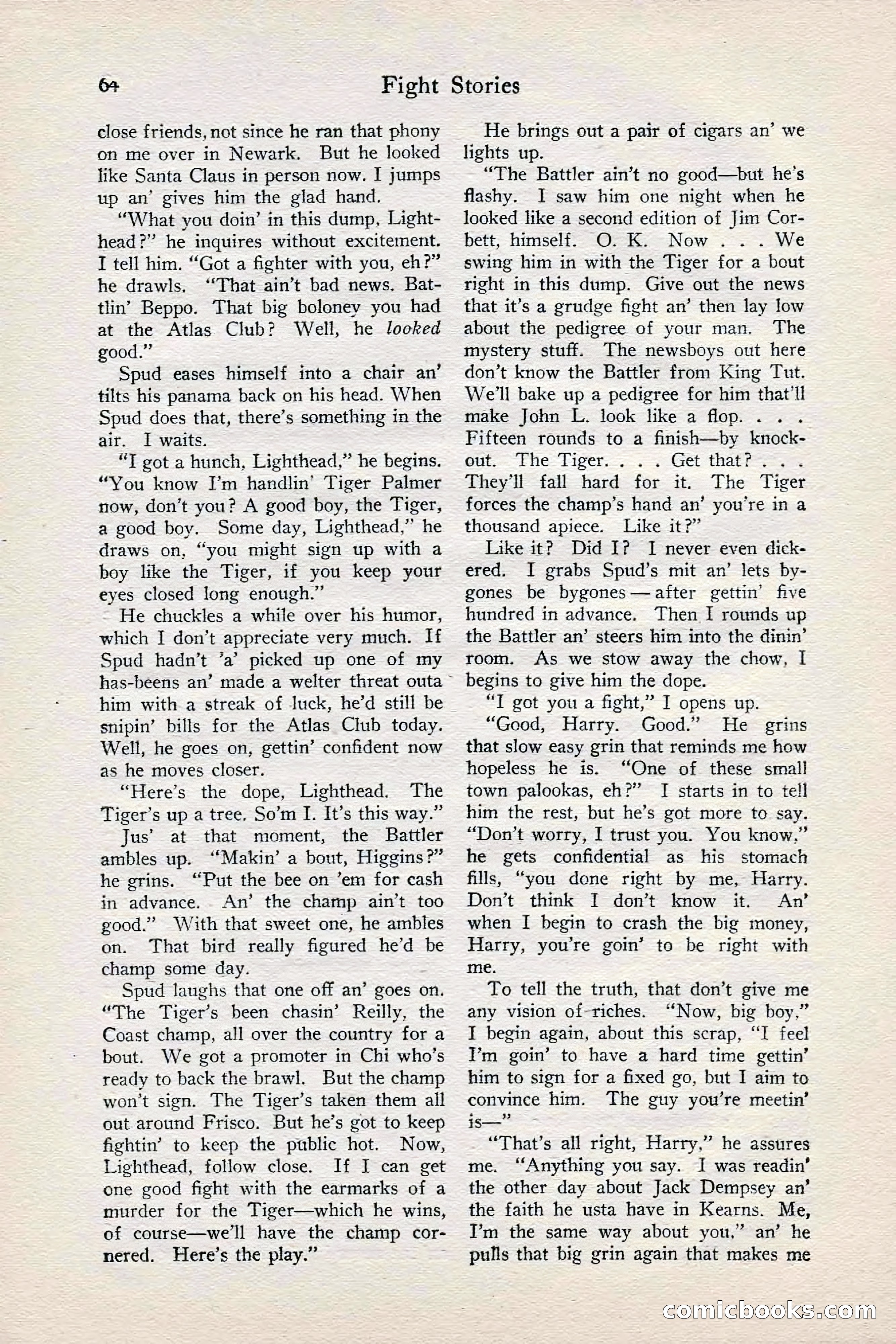 Fight Stories, June 1928 — page 66 of 132