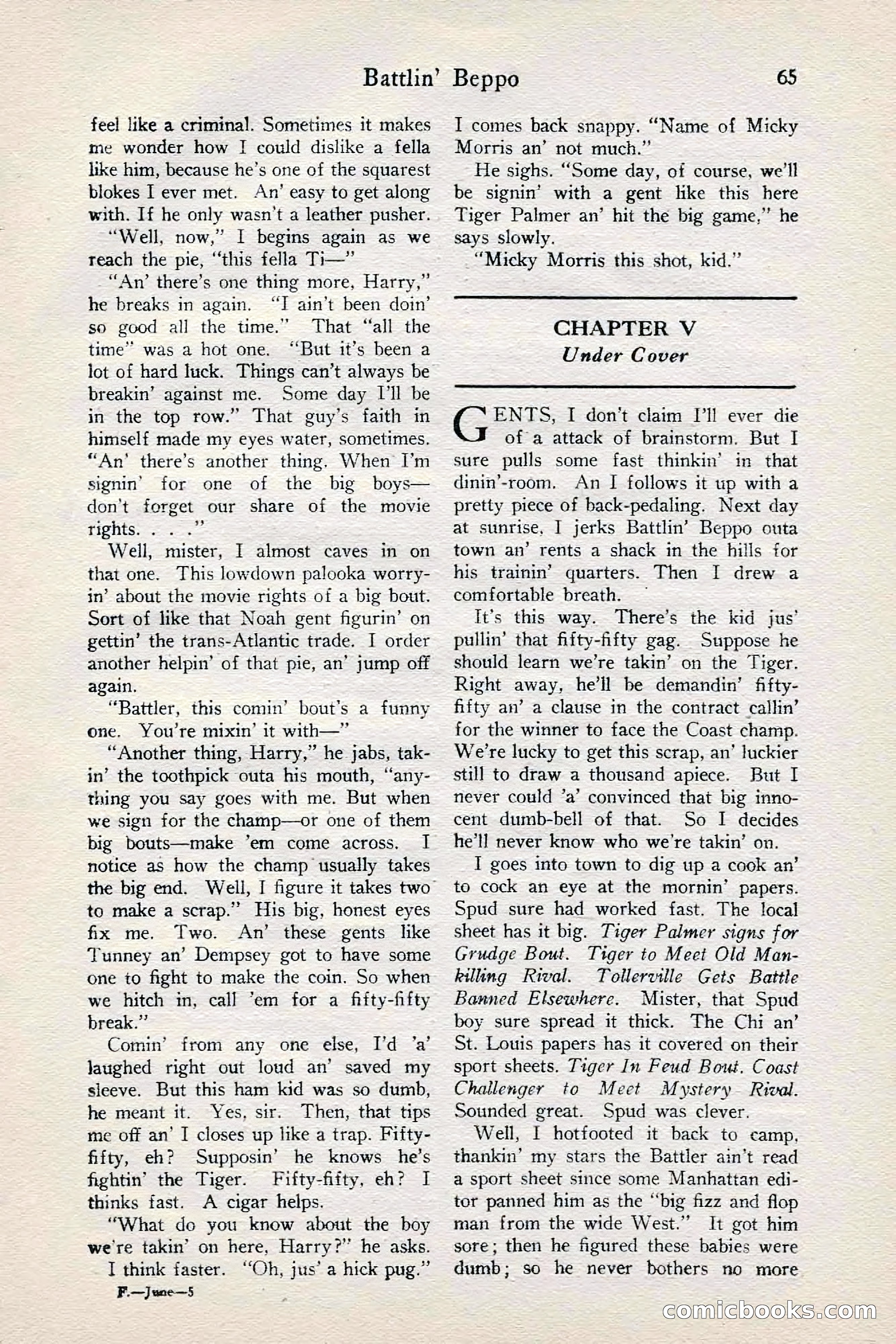 Fight Stories, June 1928 — page 67 of 132