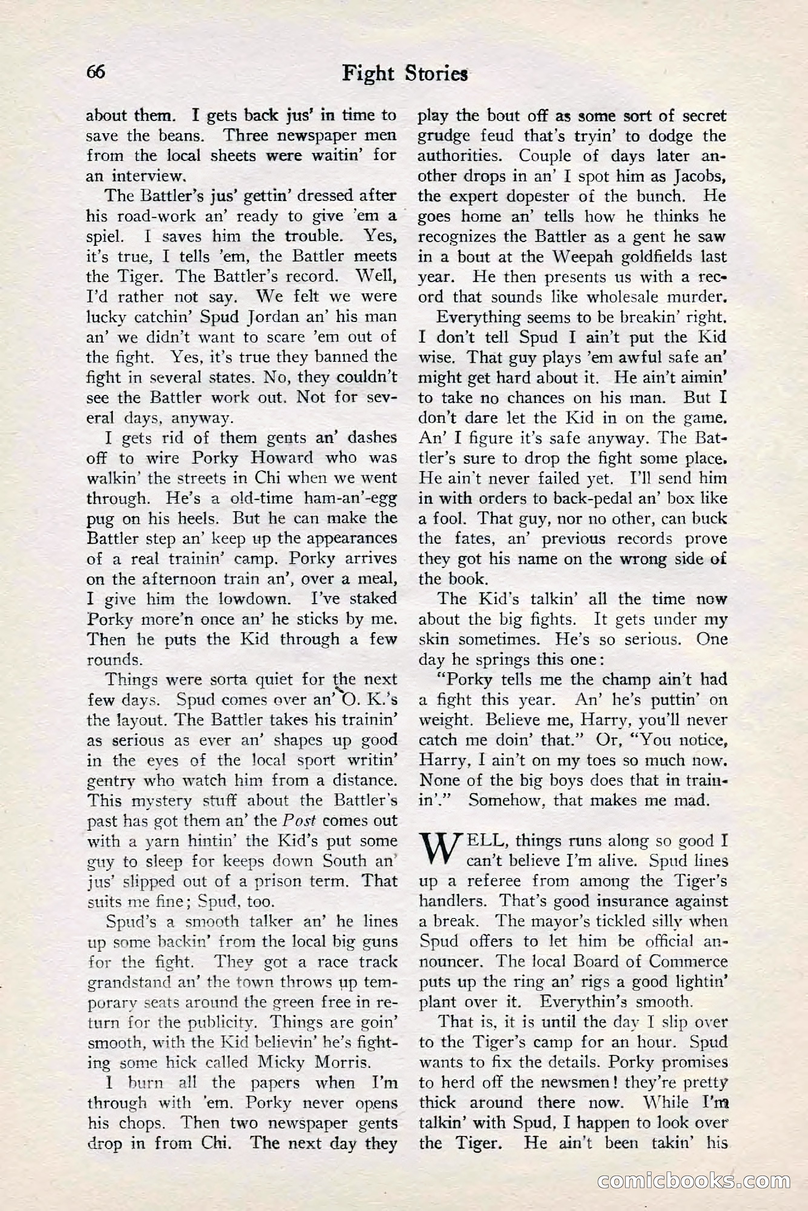 Fight Stories, June 1928 — page 68 of 132