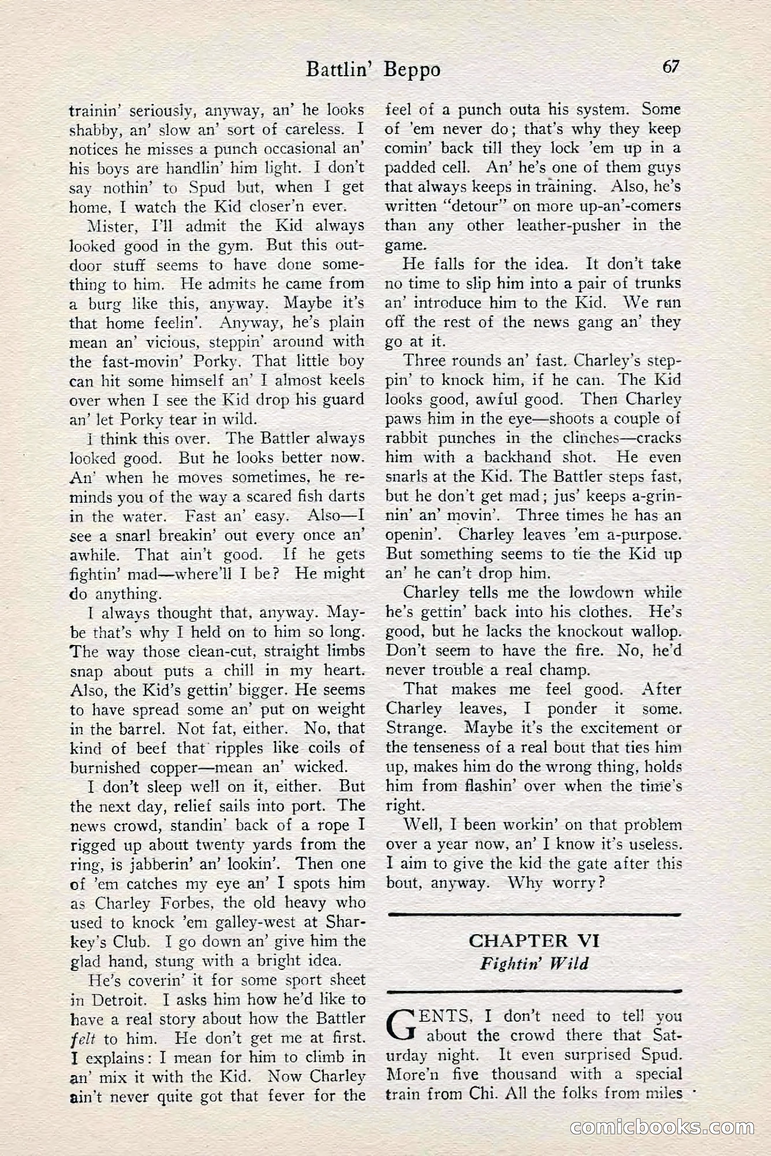 Fight Stories, June 1928 — page 69 of 132