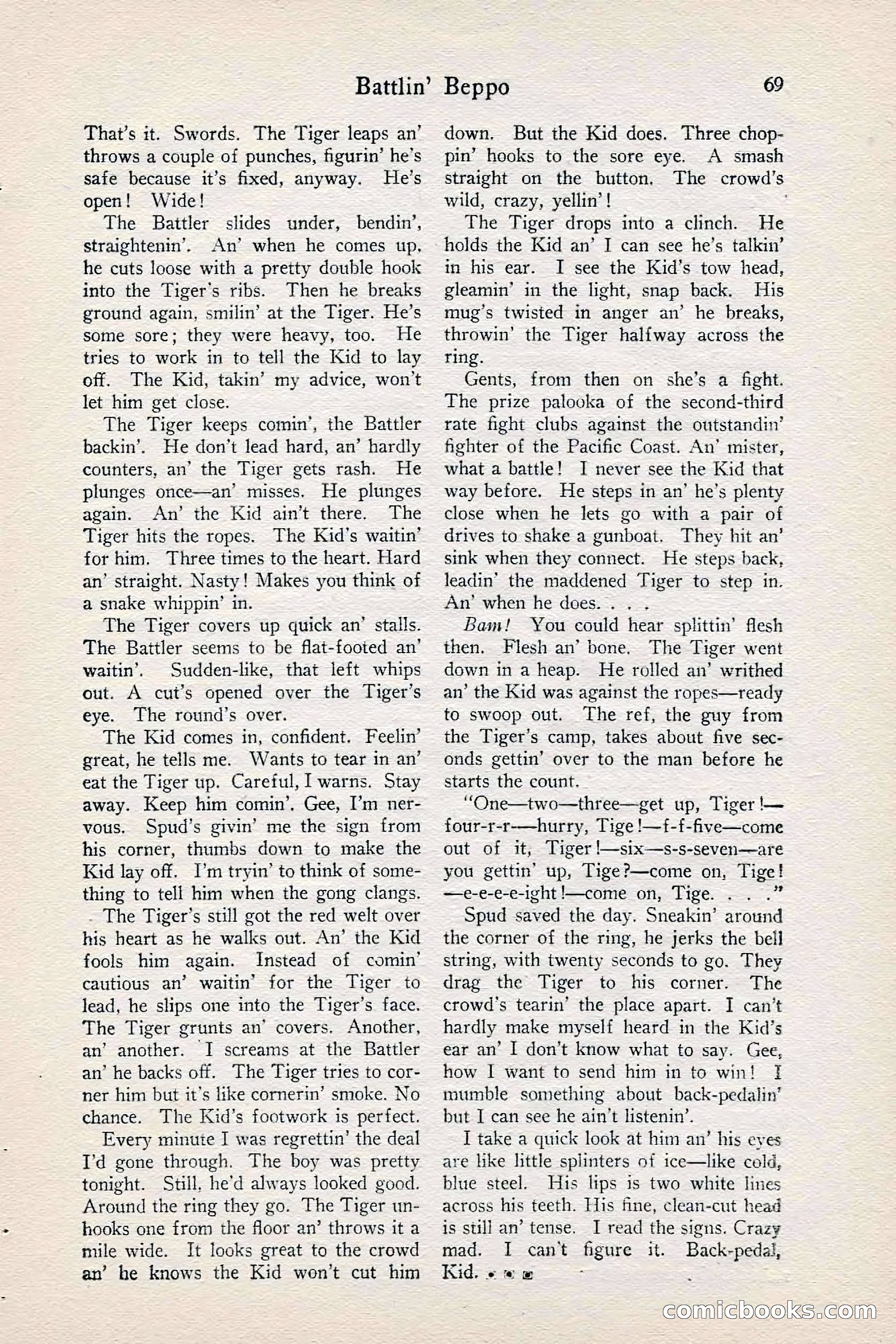 Fight Stories, June 1928 — page 71 of 132