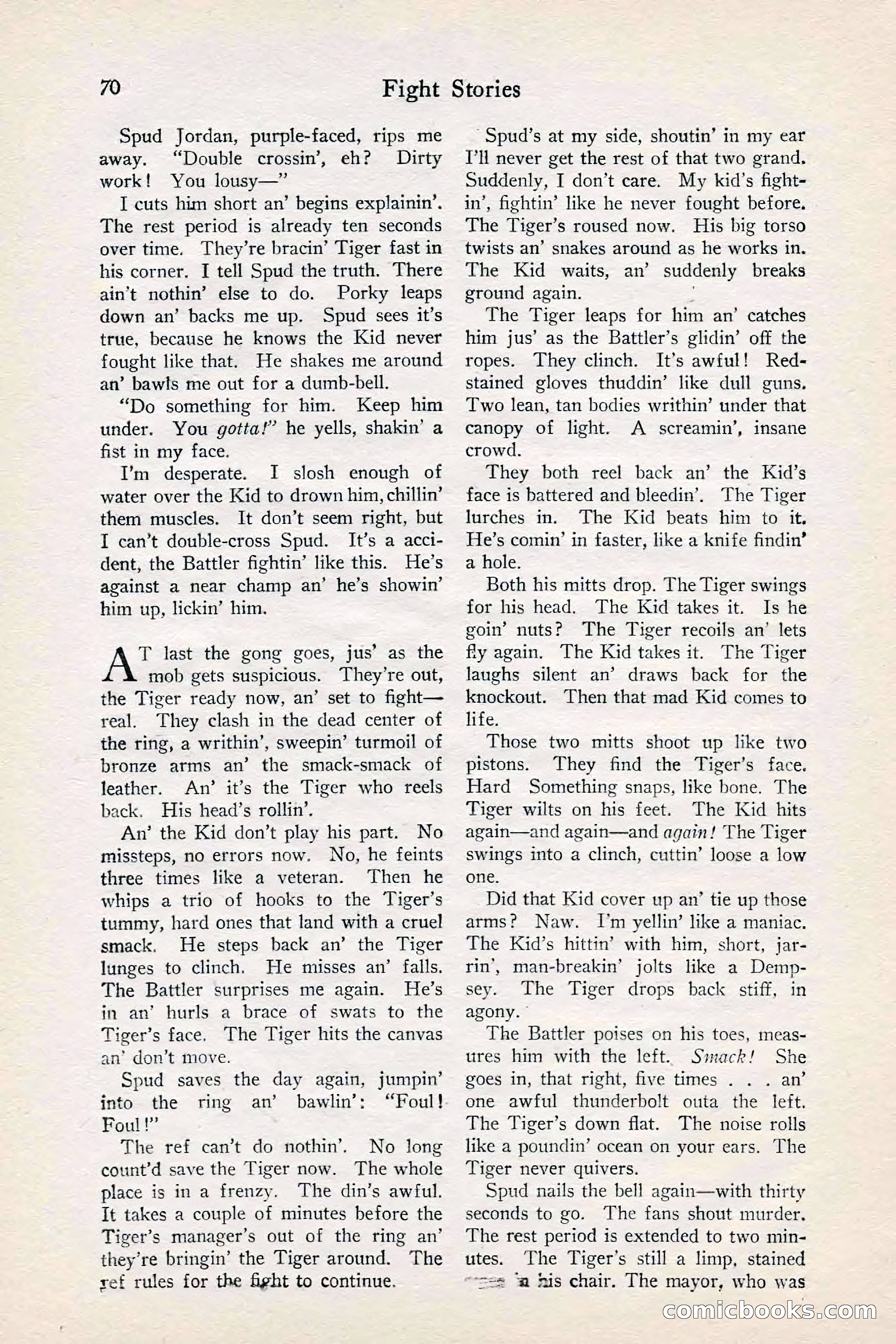 Fight Stories, June 1928 — page 72 of 132