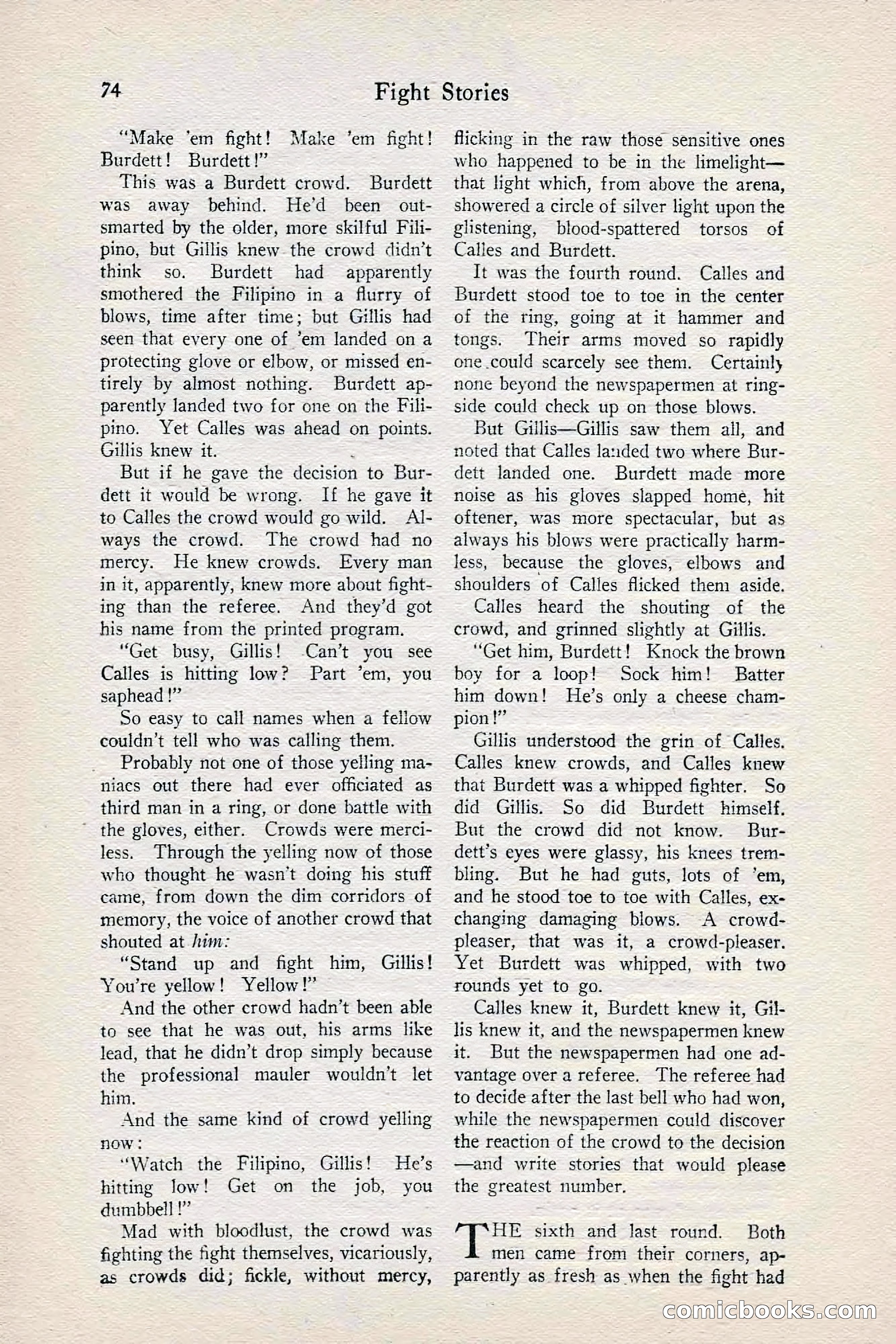 Fight Stories, June 1928 — page 76 of 132