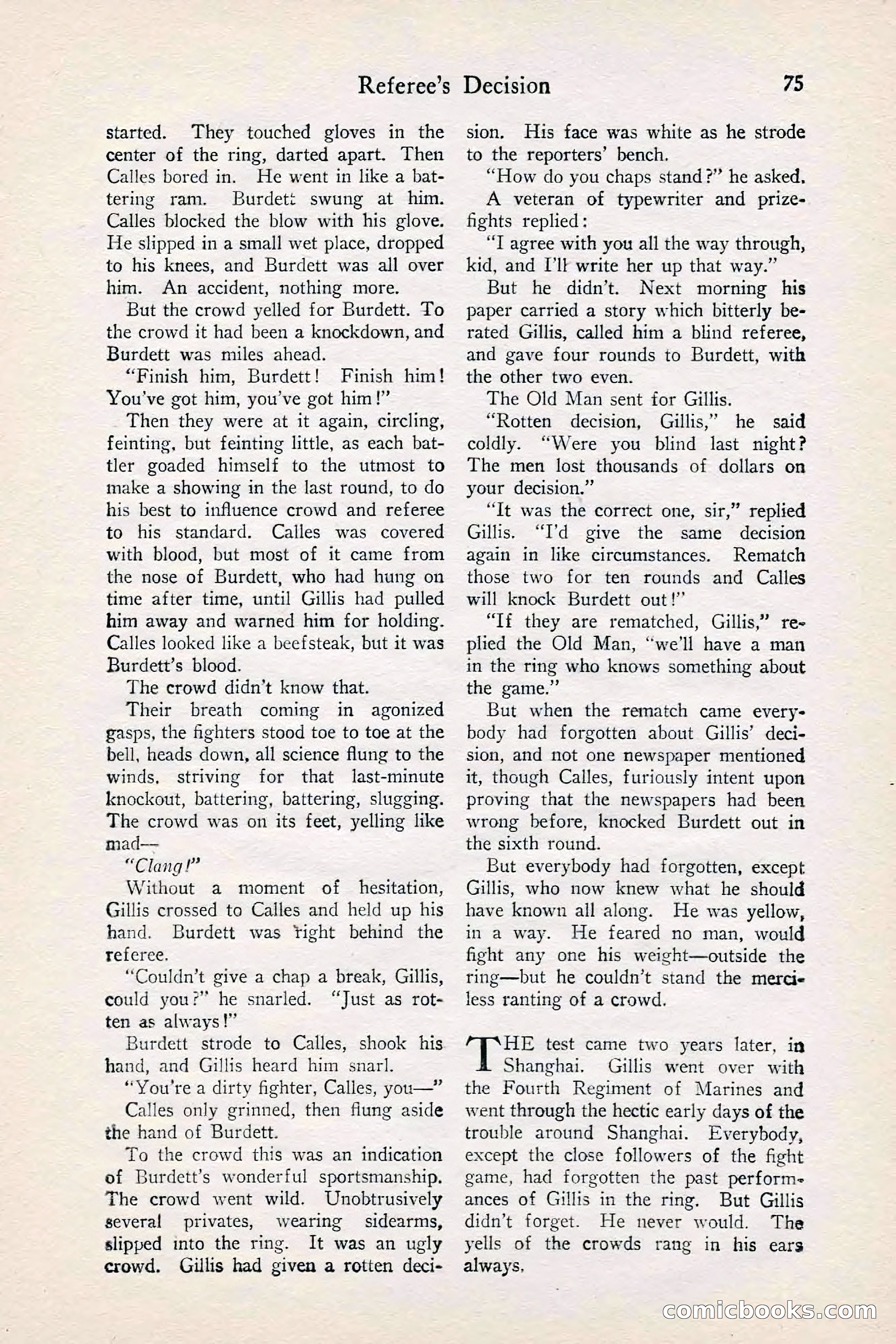 Fight Stories, June 1928 — page 77 of 132