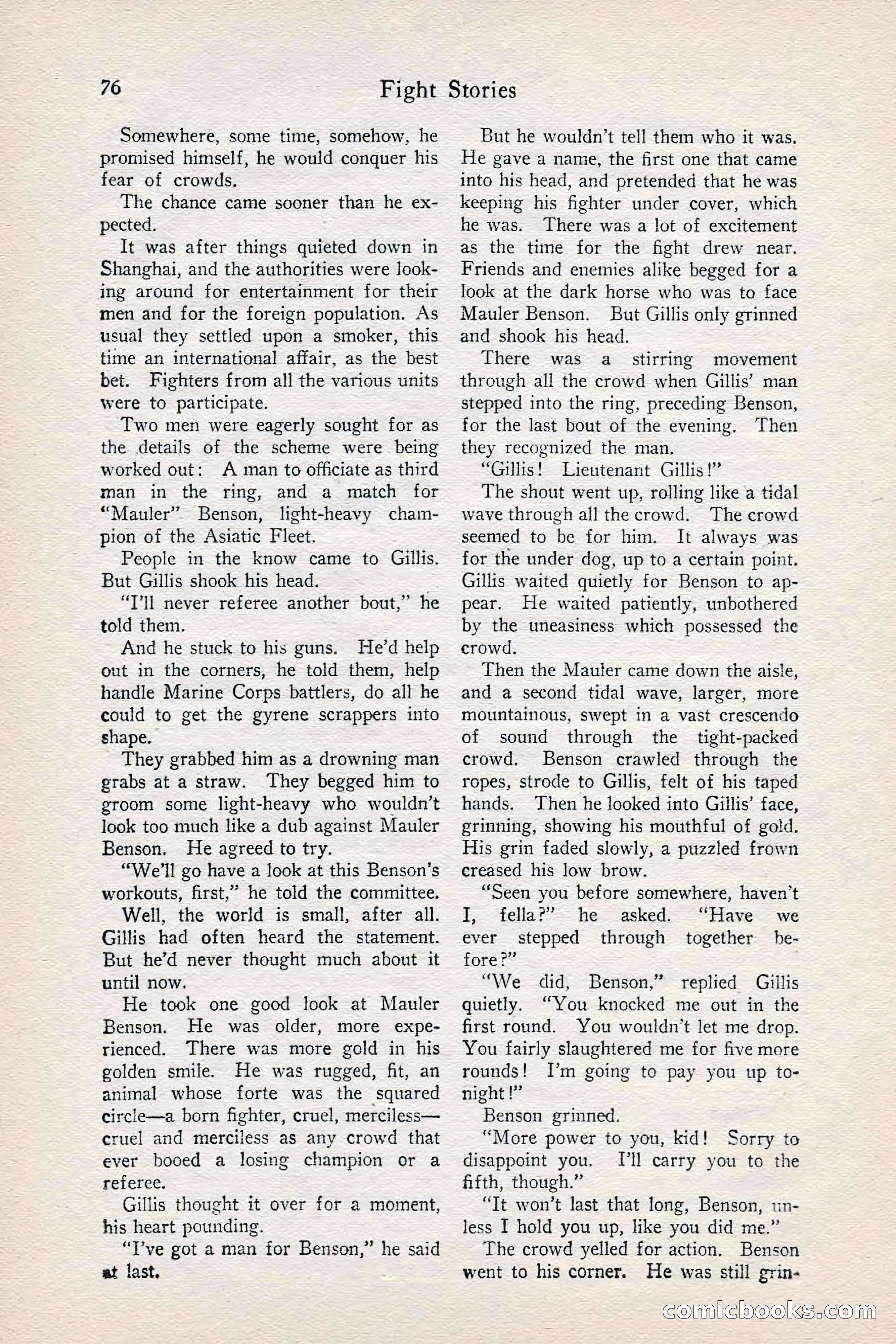Fight Stories, June 1928 — page 78 of 132