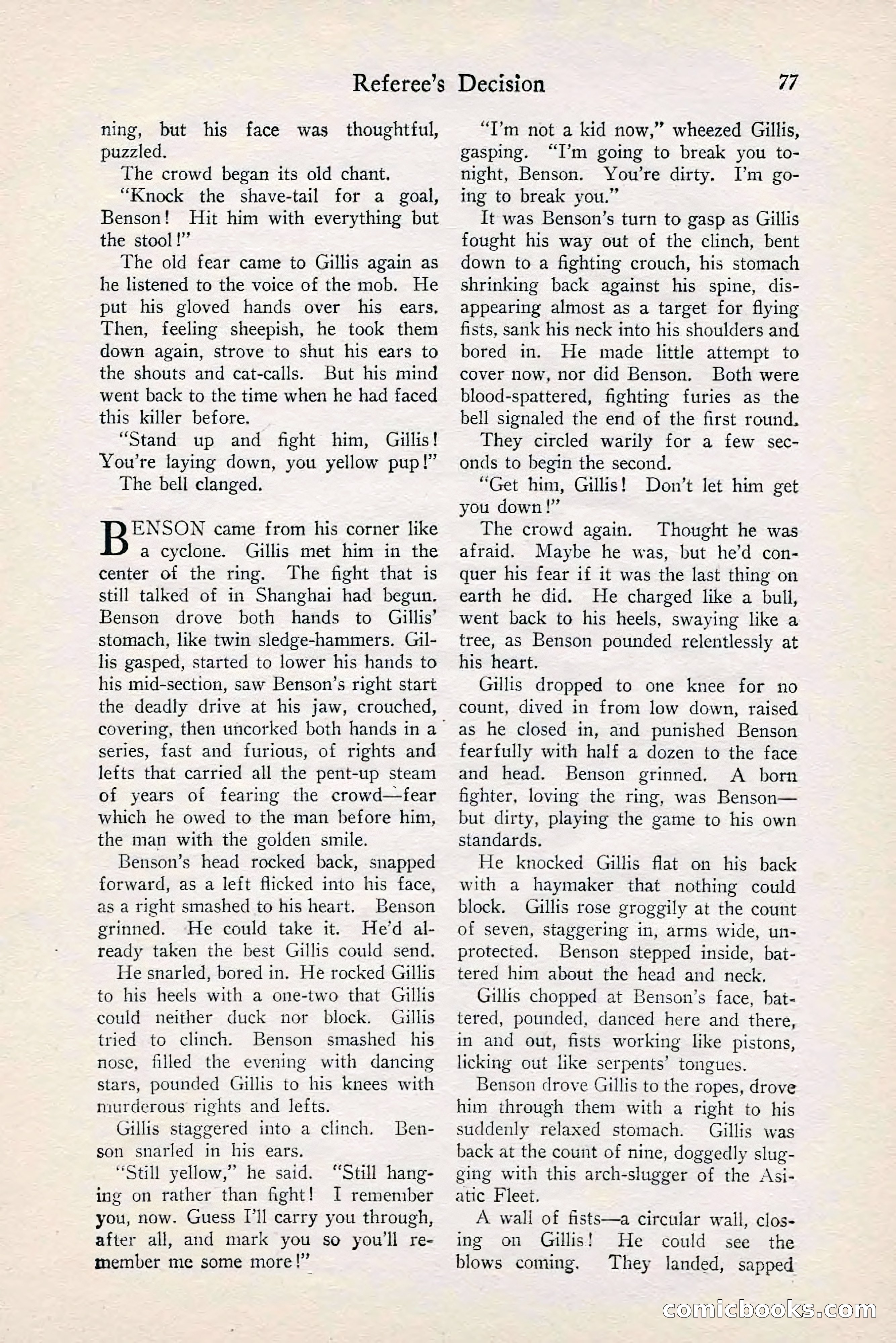 Fight Stories, June 1928 — page 79 of 132
