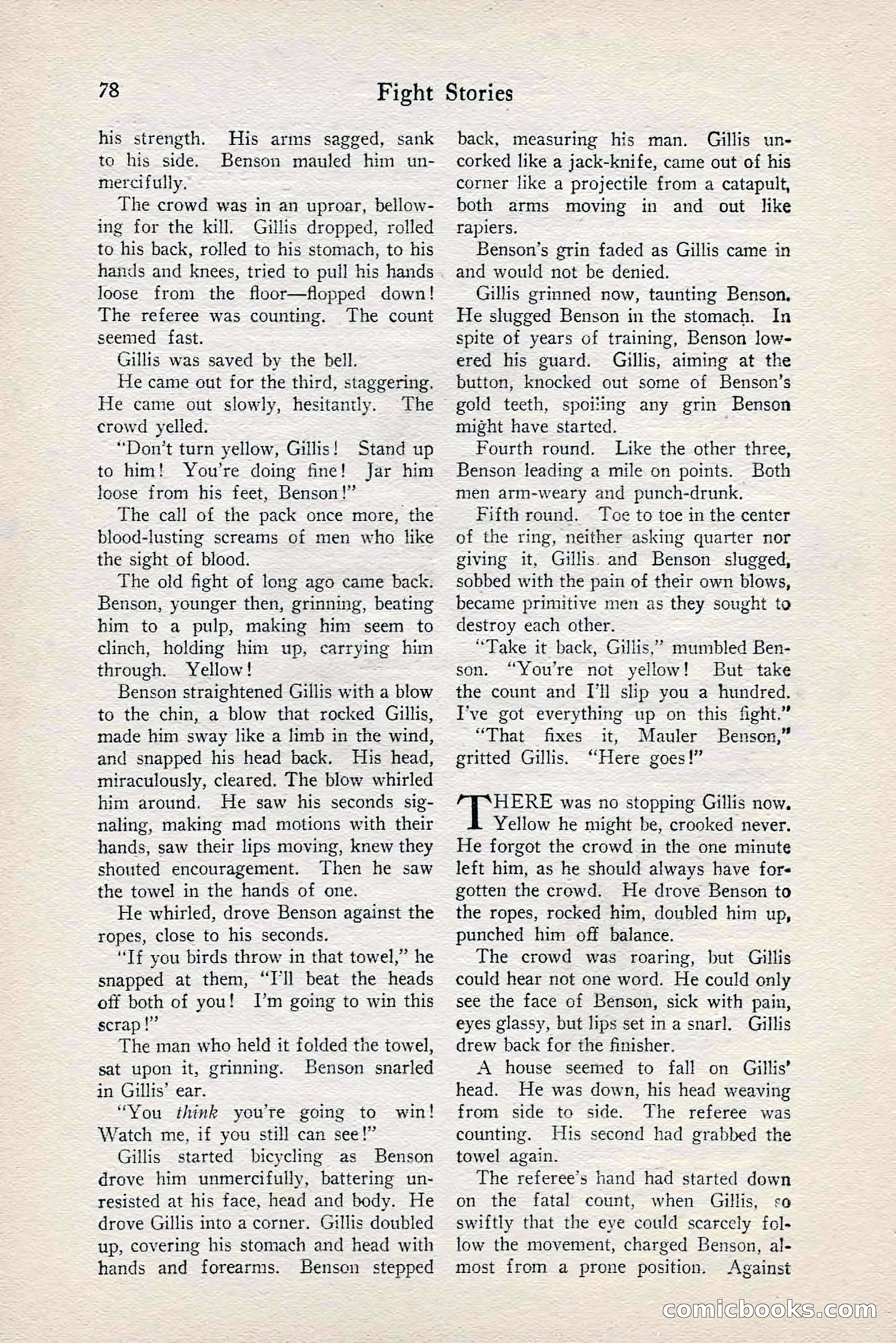 Fight Stories, June 1928 — page 80 of 132