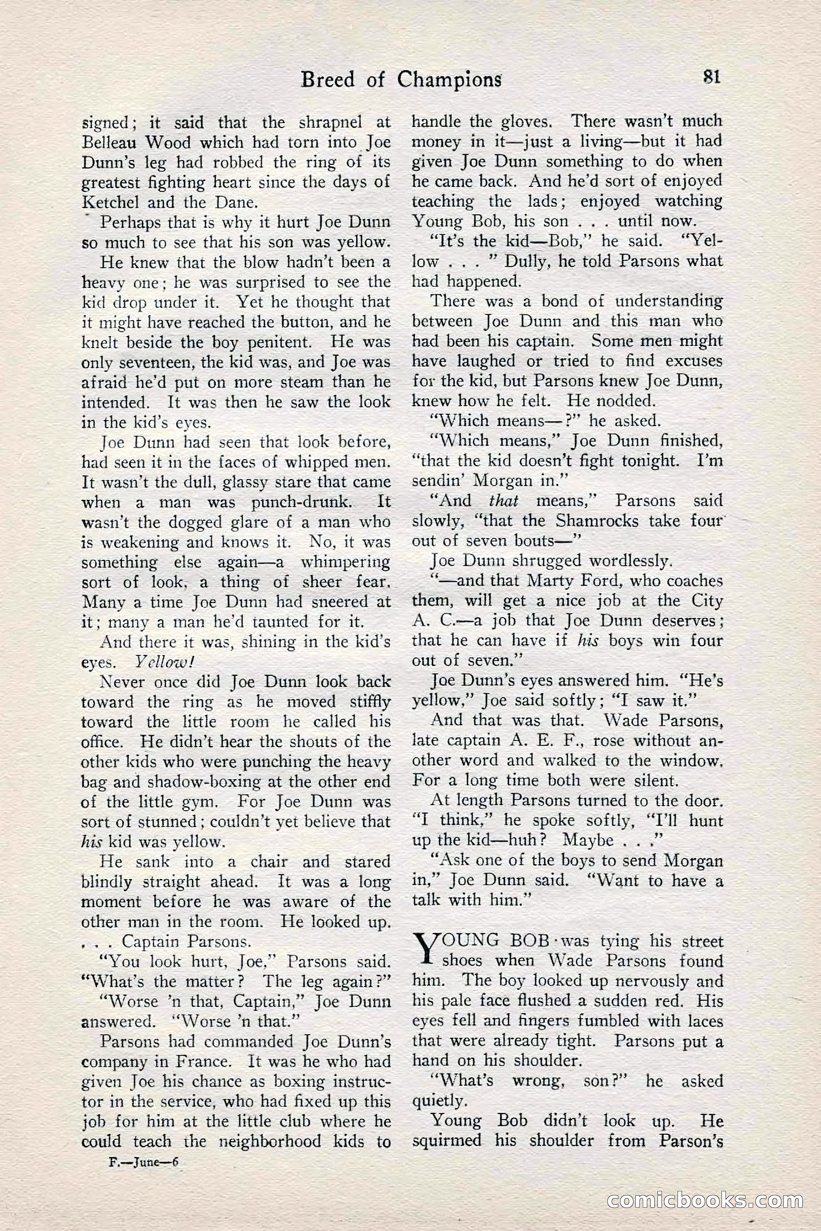 Fight Stories, June 1928 — page 83 of 132