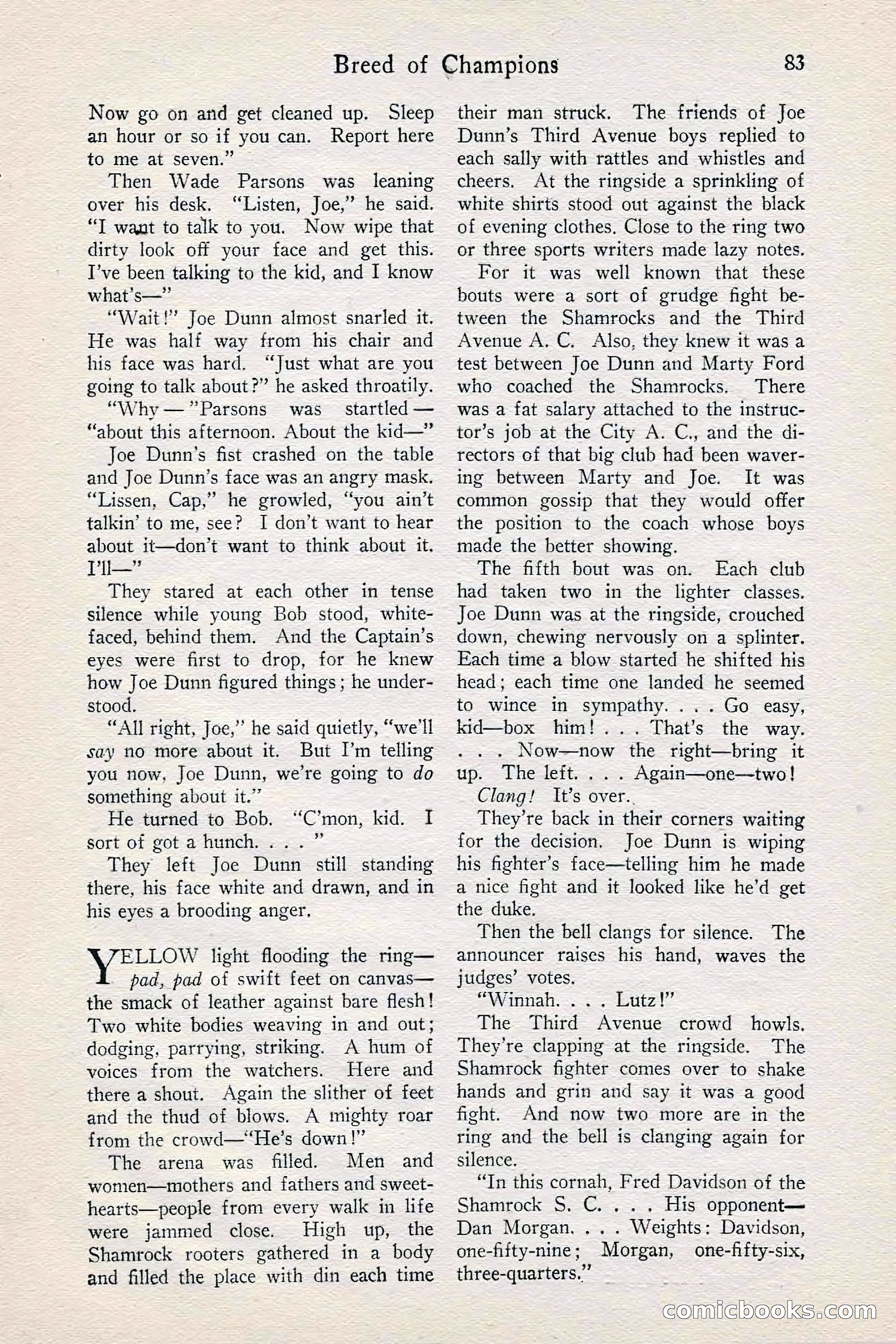 Fight Stories, June 1928 — page 85 of 132
