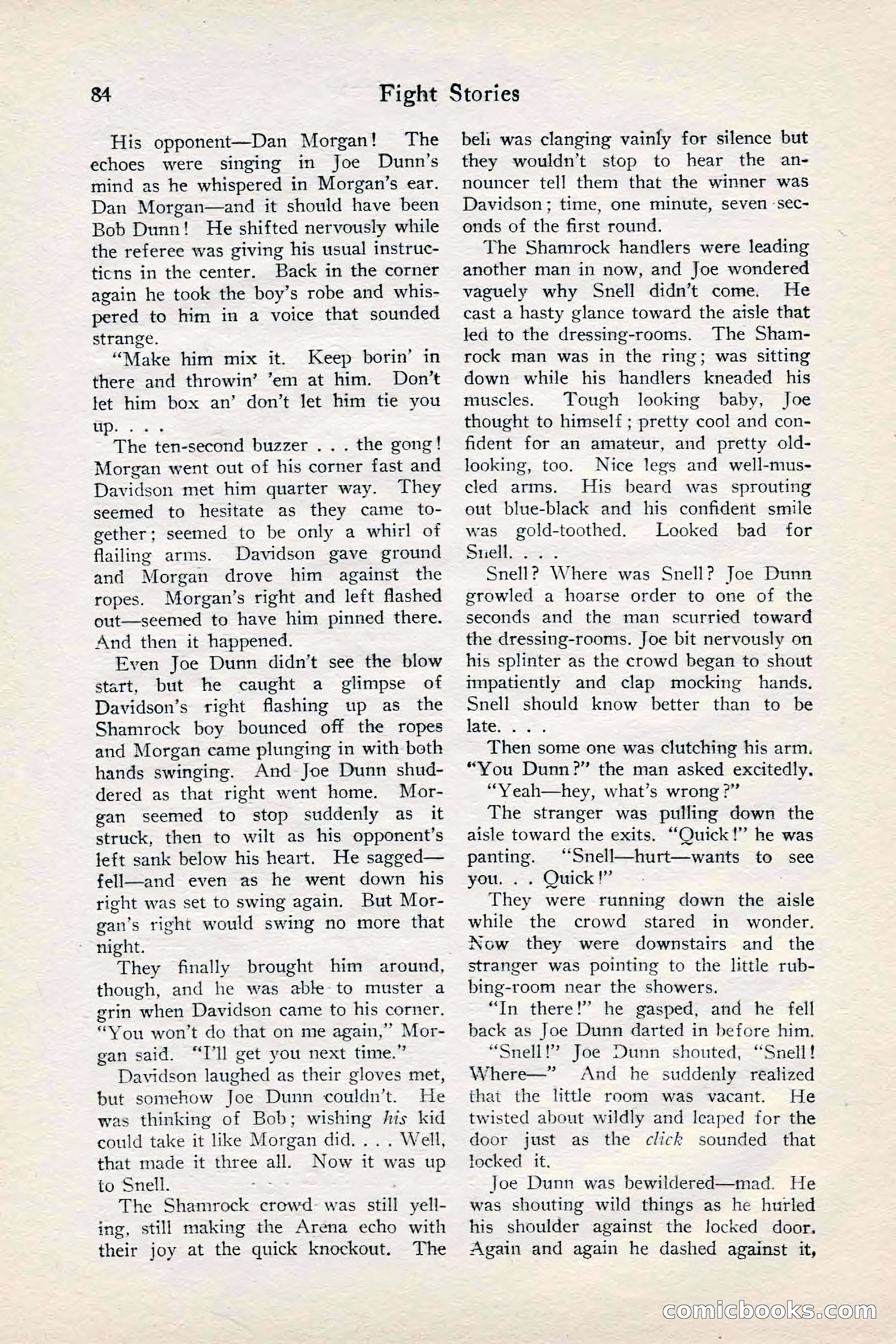Fight Stories, June 1928 — page 86 of 132