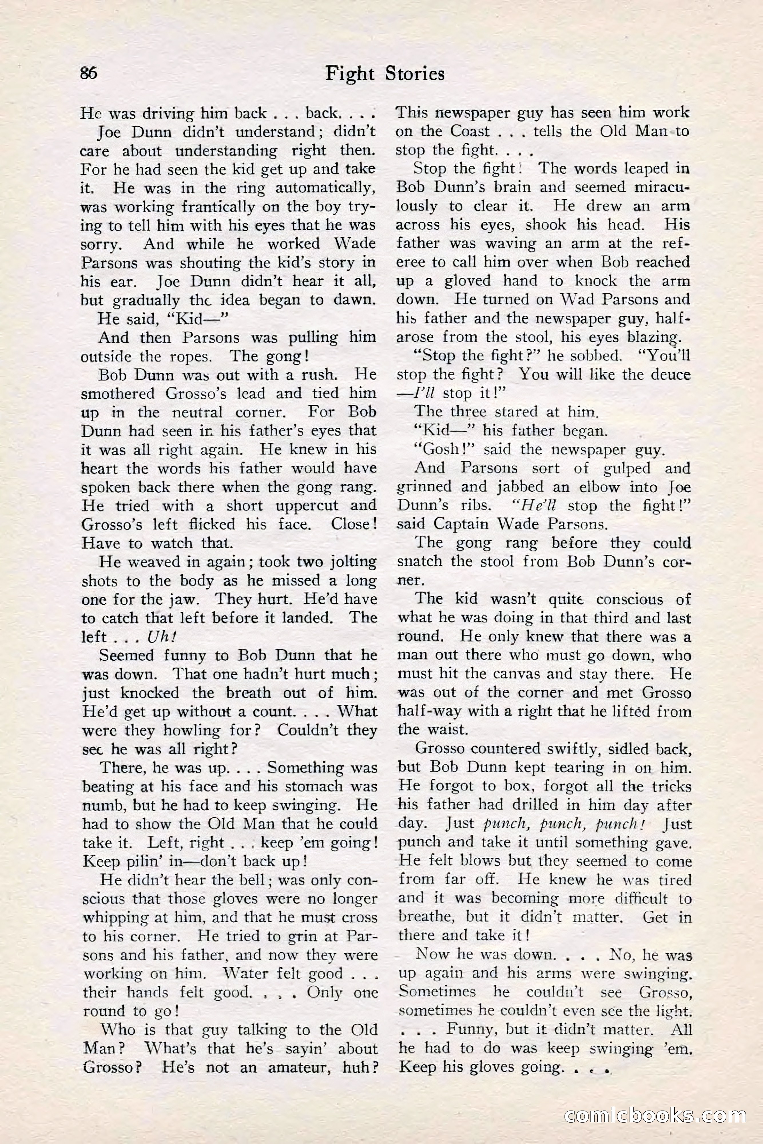 Fight Stories, June 1928 — page 88 of 132