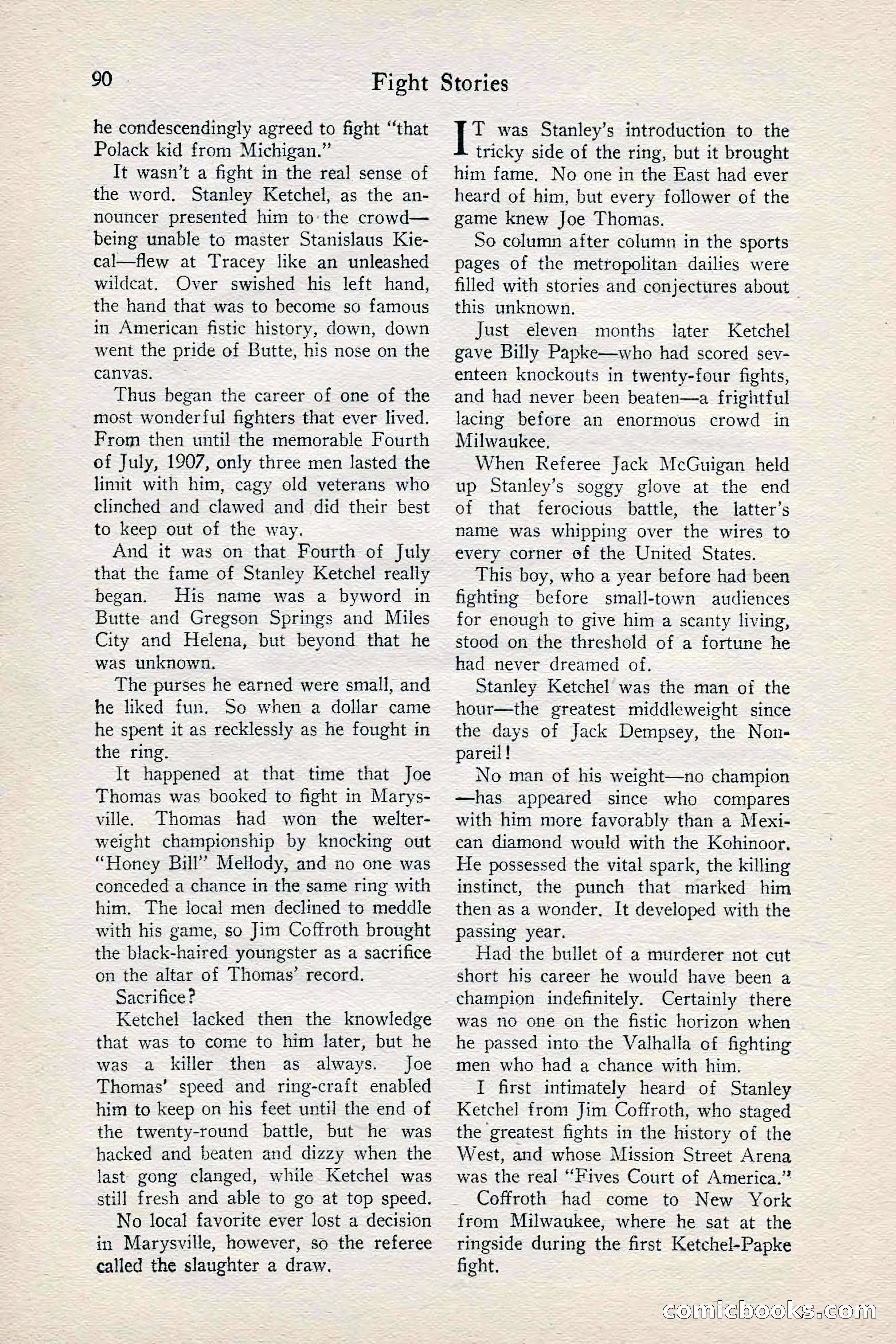Fight Stories, June 1928 — page 92 of 132