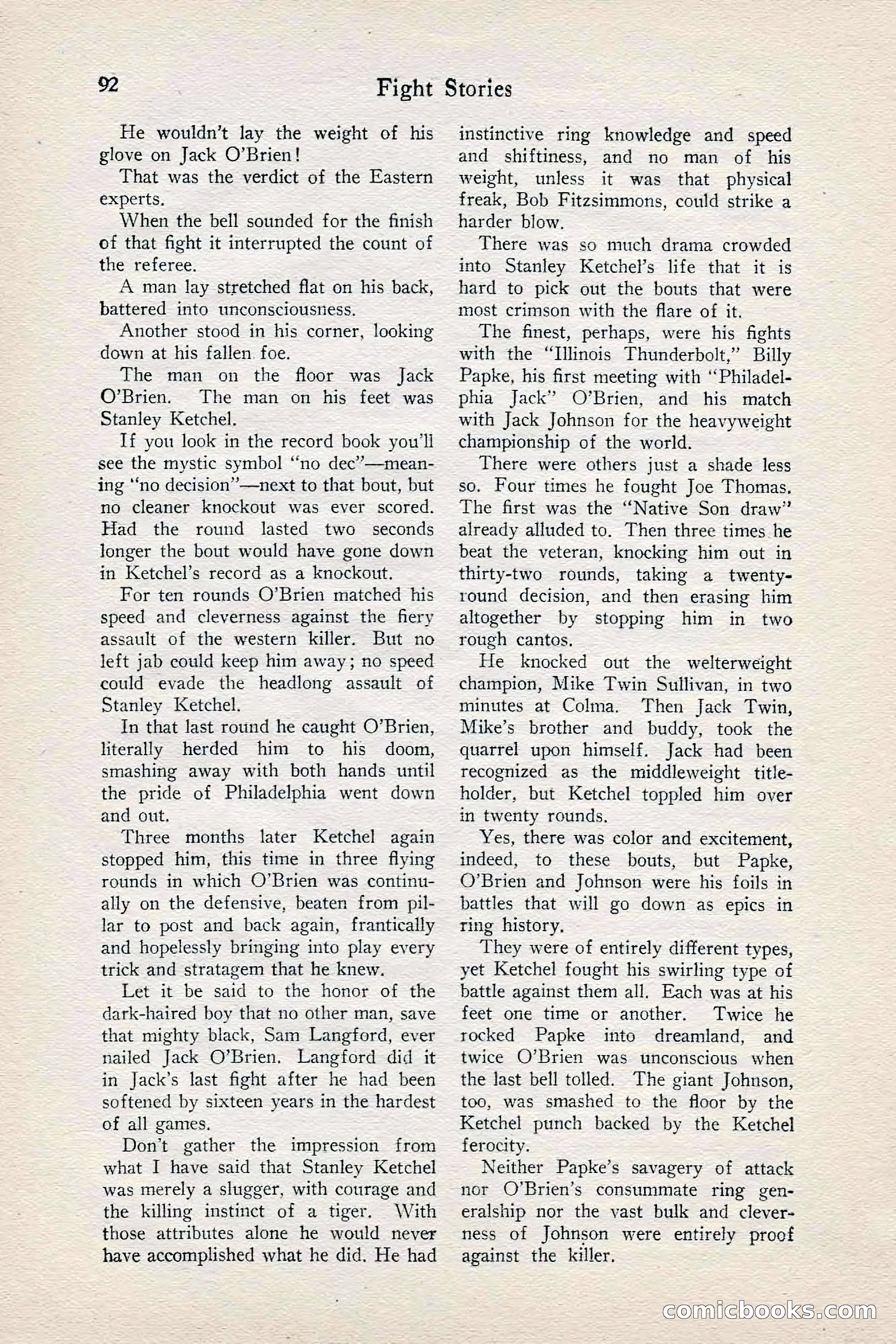 Fight Stories, June 1928 — page 94 of 132