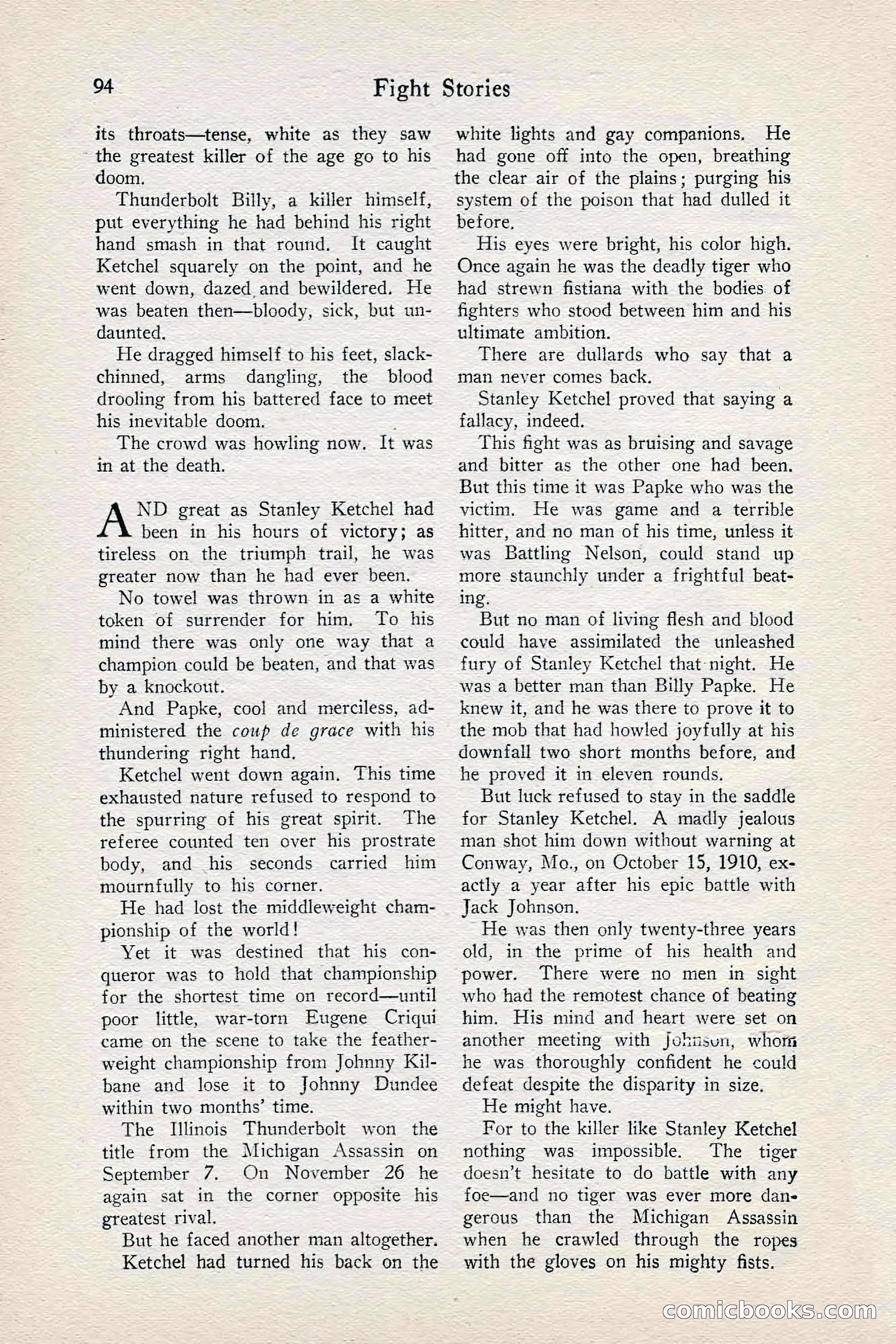Fight Stories, June 1928 — page 96 of 132
