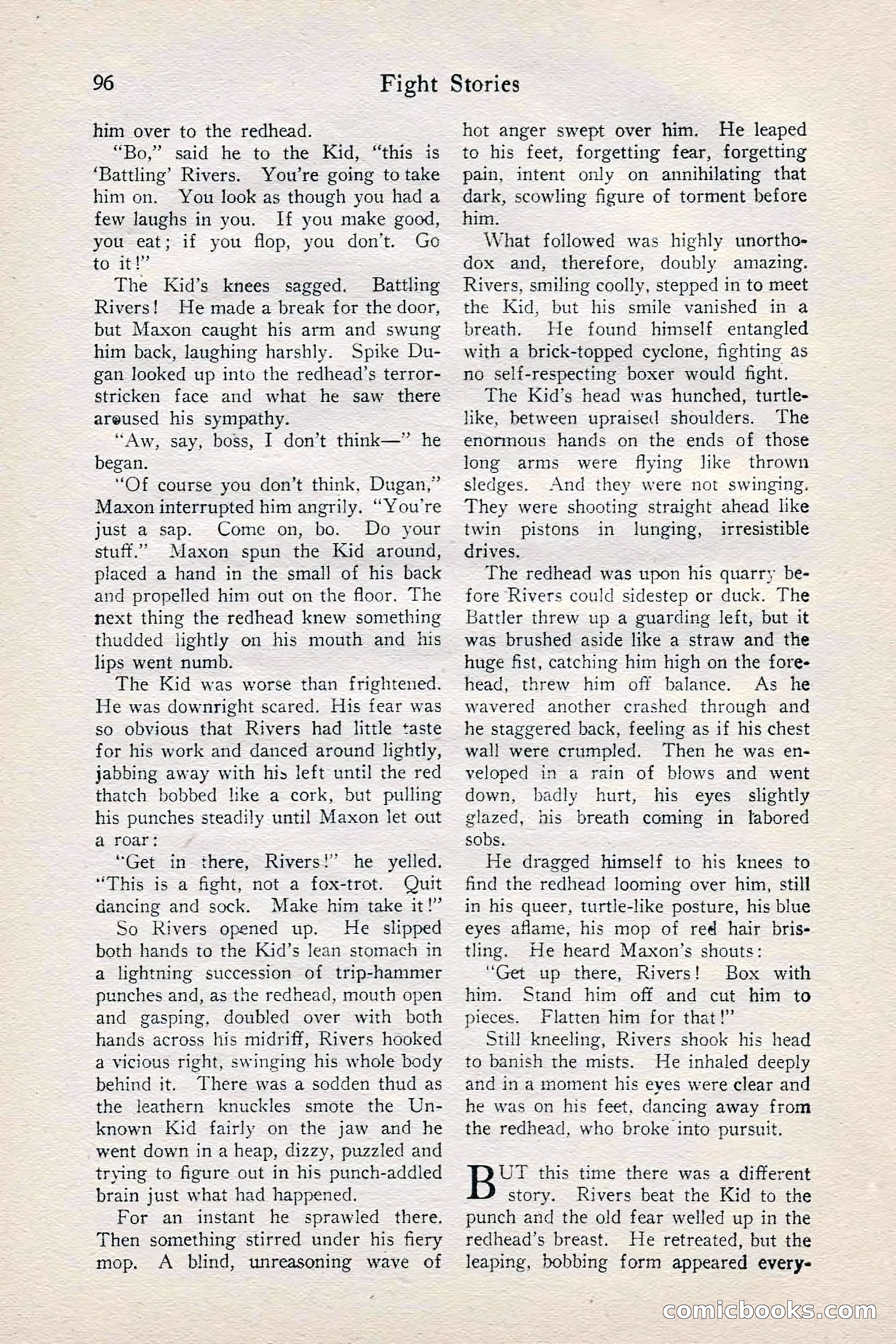 Fight Stories, June 1928 — page 98 of 132