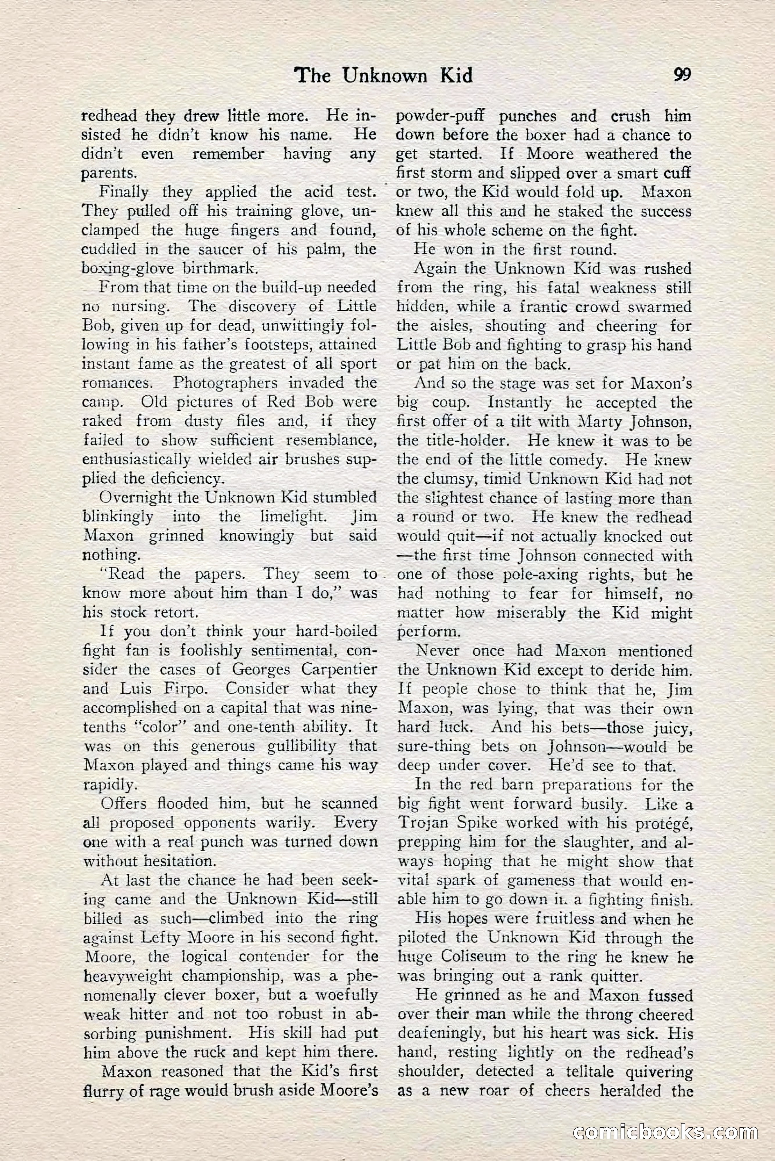 Fight Stories, June 1928 — page 101 of 132