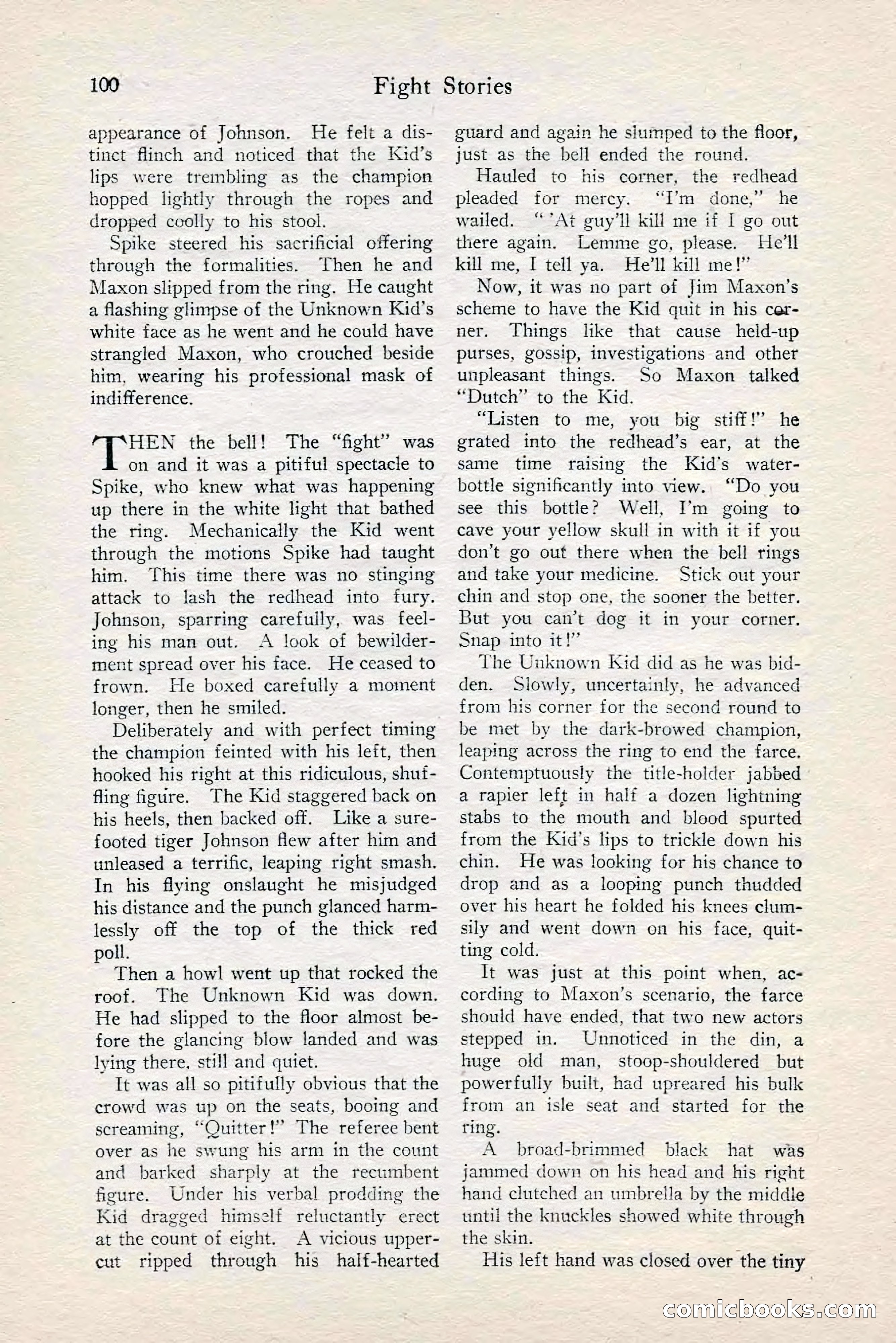 Fight Stories, June 1928 — page 102 of 132