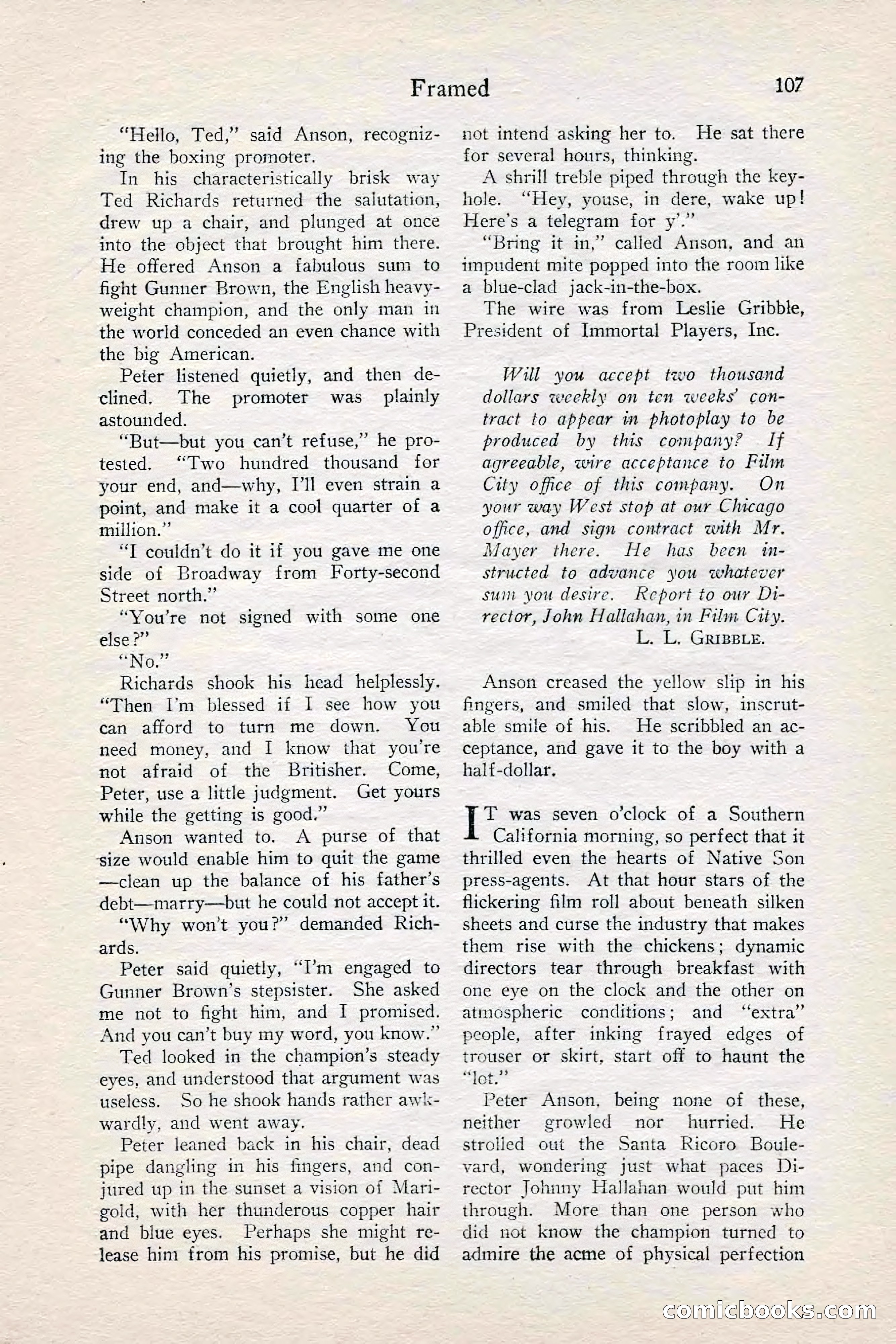 Fight Stories, June 1928 — page 109 of 132