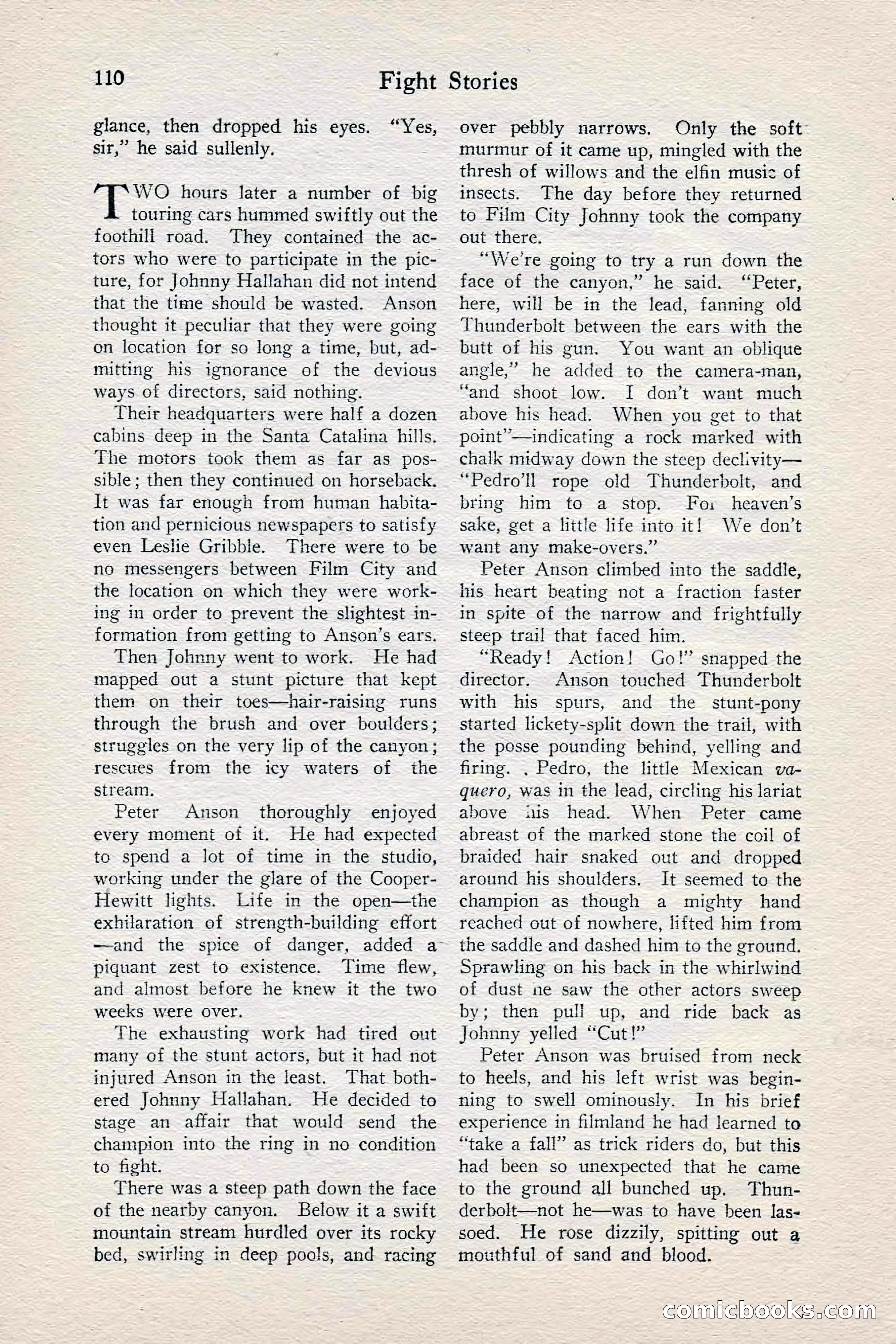 Fight Stories, June 1928 — page 112 of 132