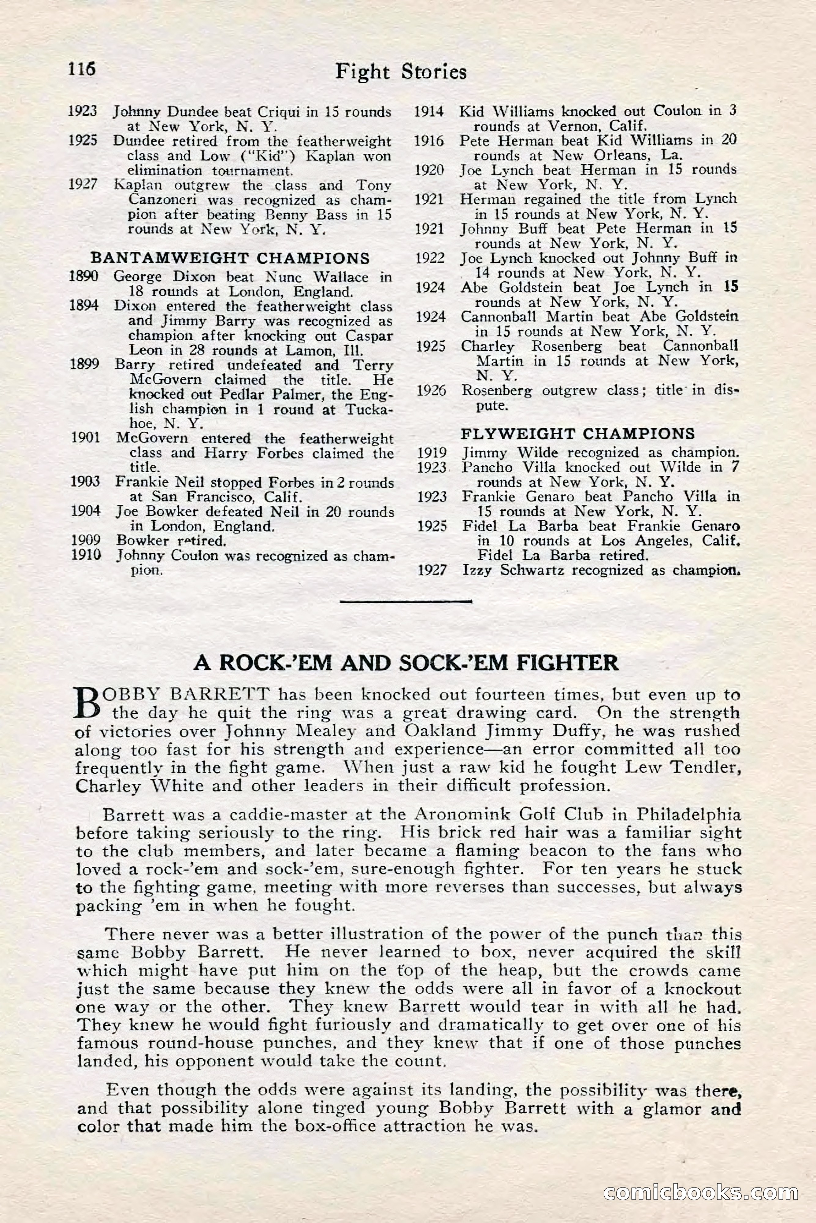 Fight Stories, June 1928 — page 118 of 132