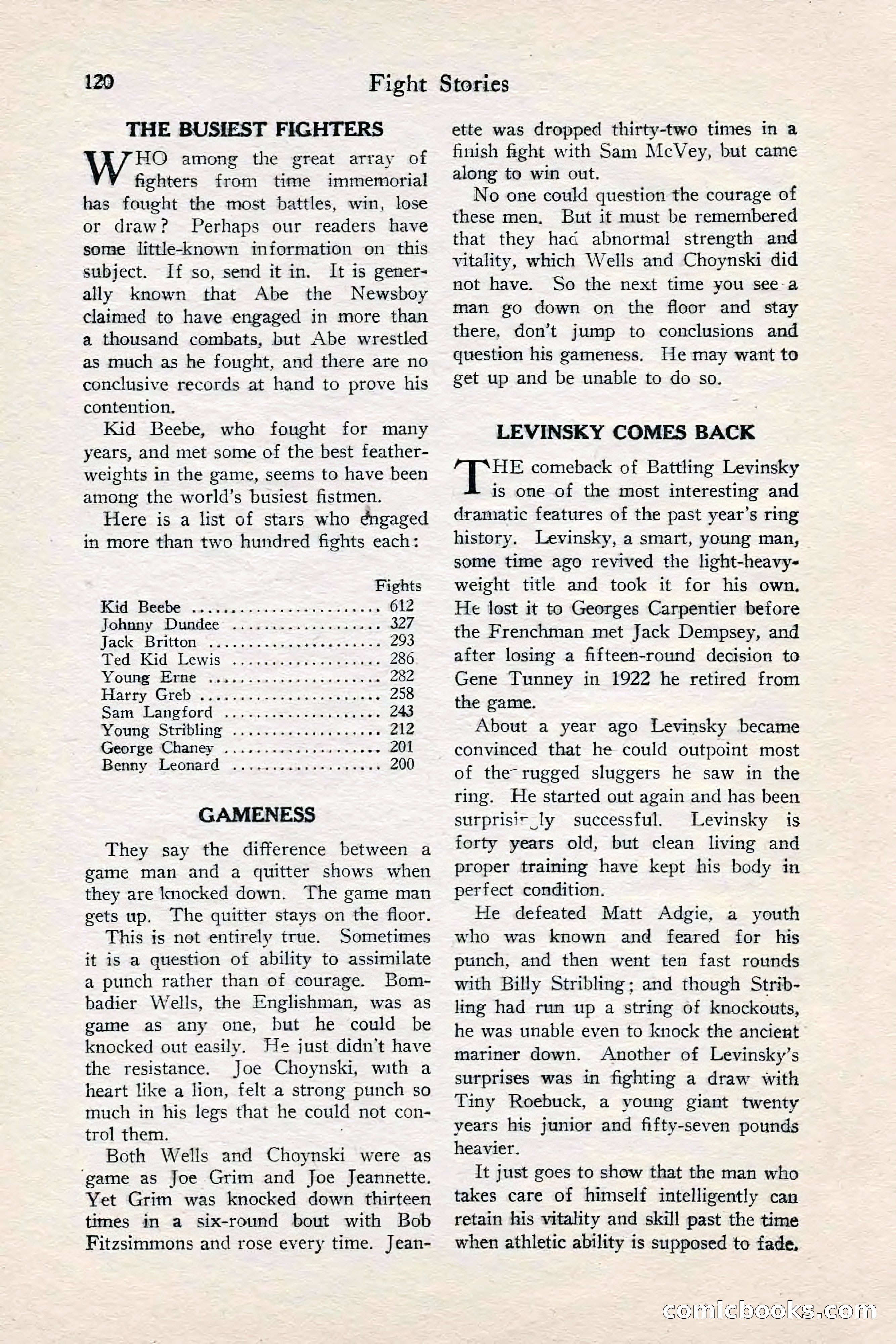 Fight Stories, June 1928 — page 122 of 132