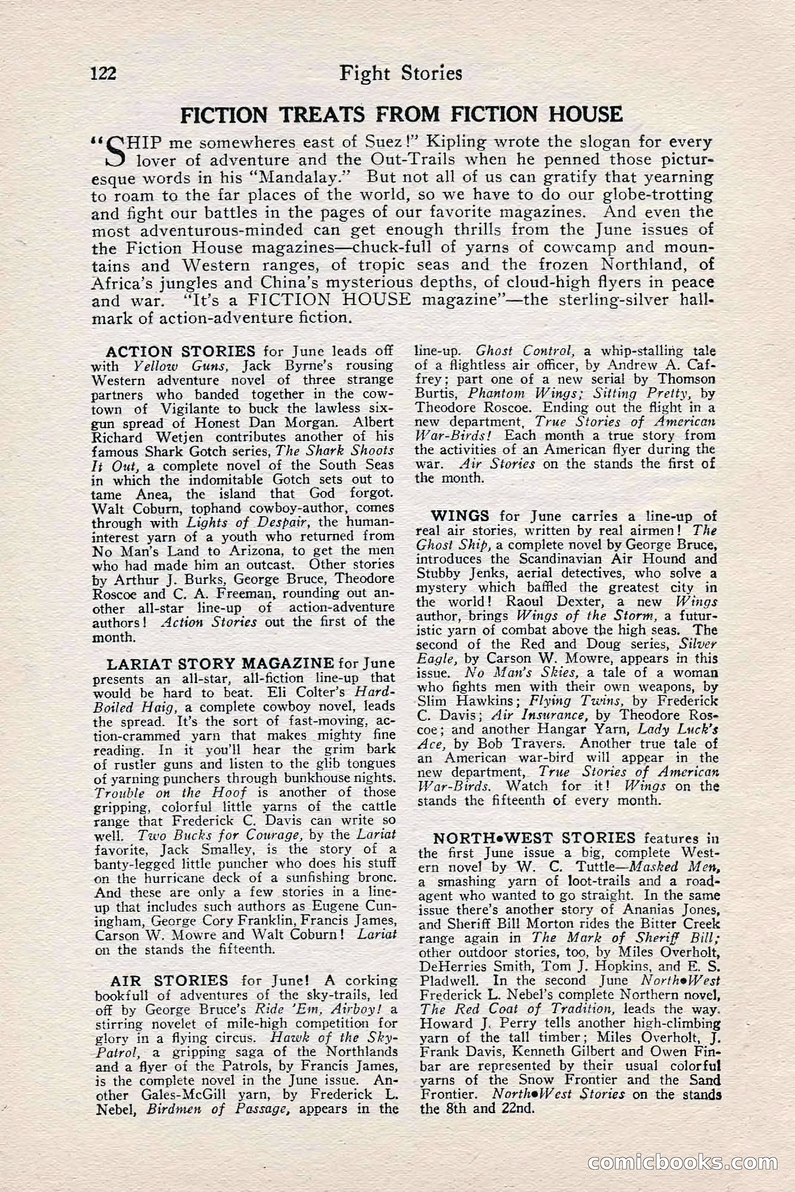 Fight Stories, June 1928 — page 124 of 132