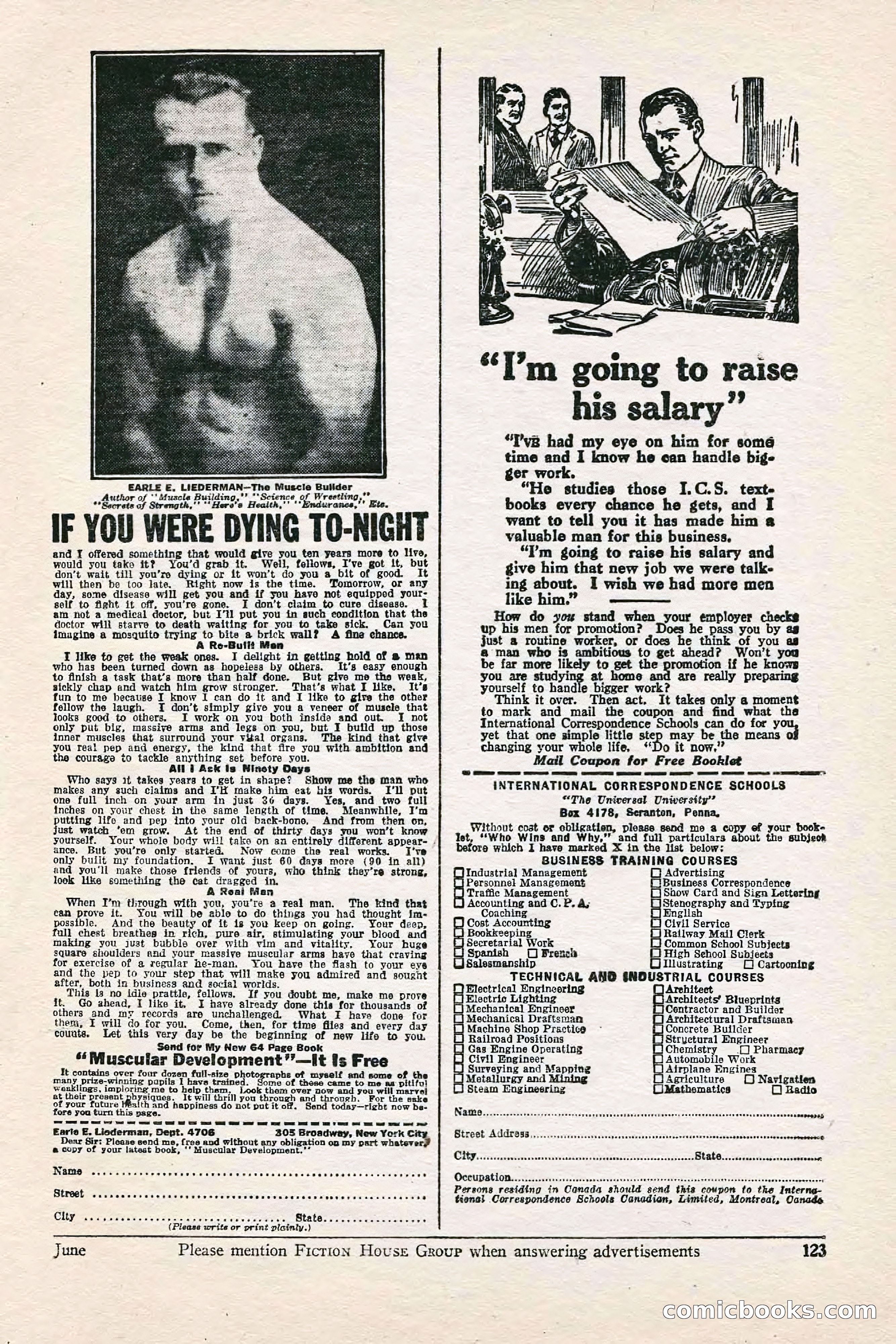 Fight Stories, June 1928 — page 125 of 132
