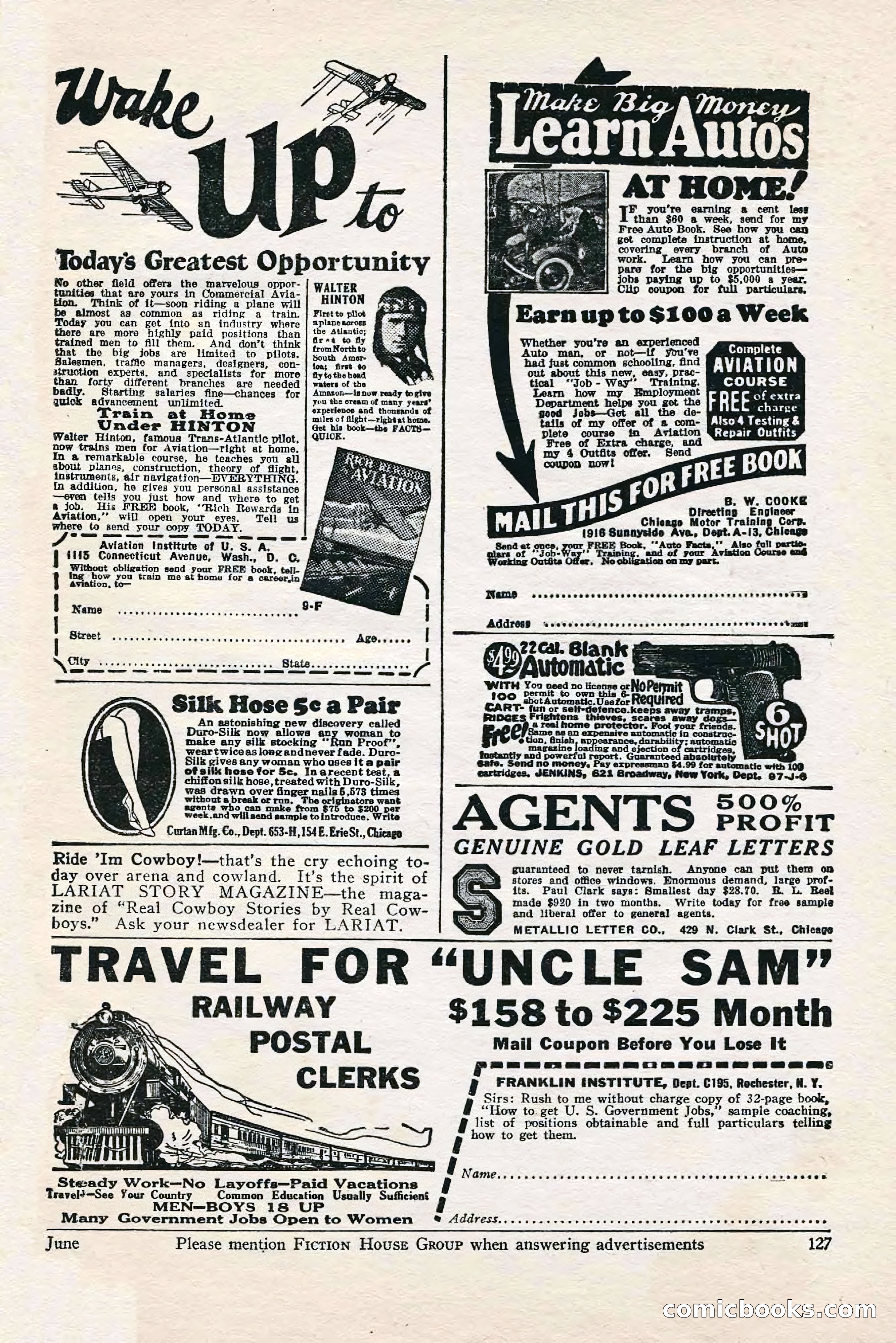 Fight Stories, June 1928 — page 129 of 132