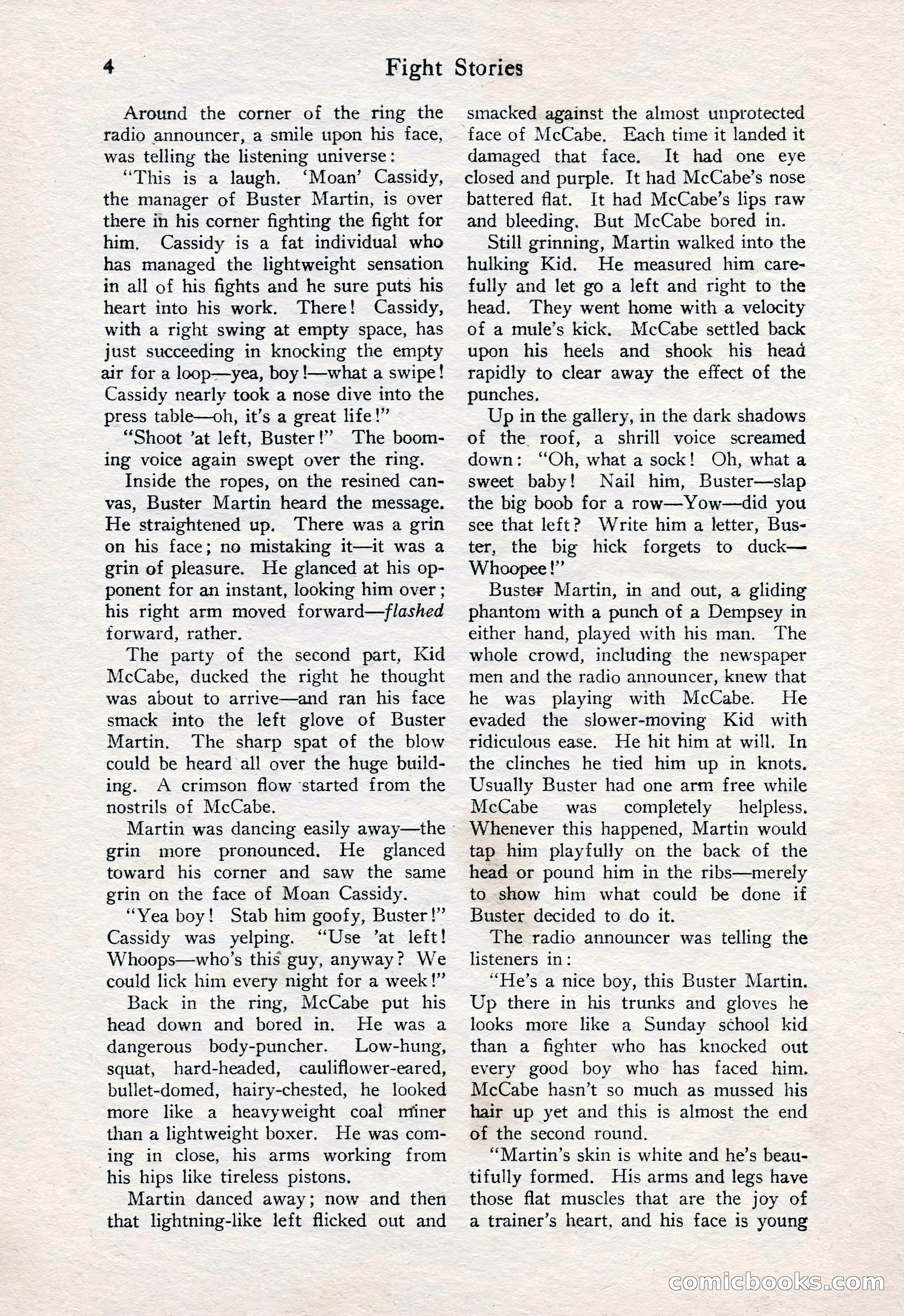 Fight Stories, June 1928 — page 6 of 133