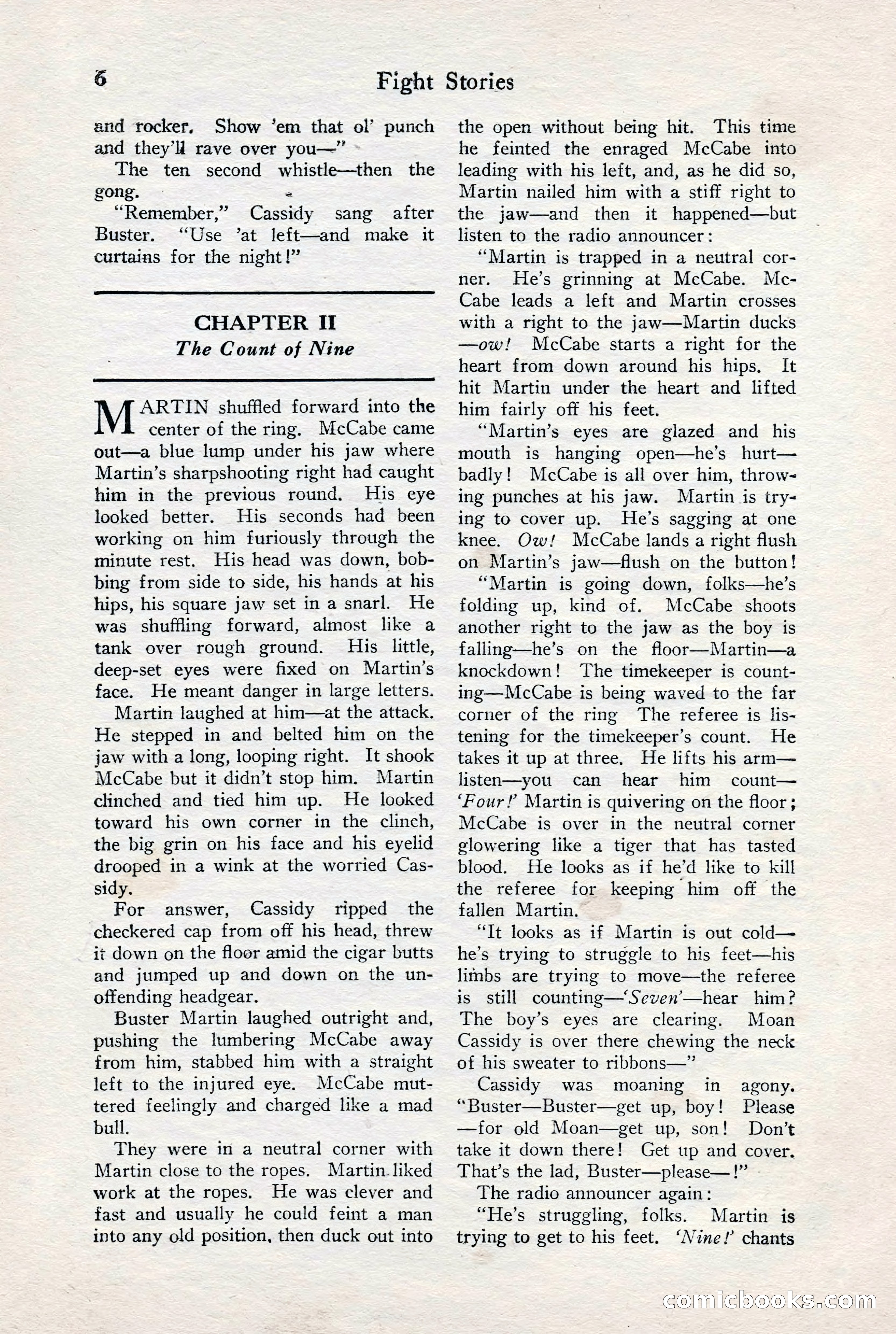 Fight Stories, June 1928 — page 8 of 133