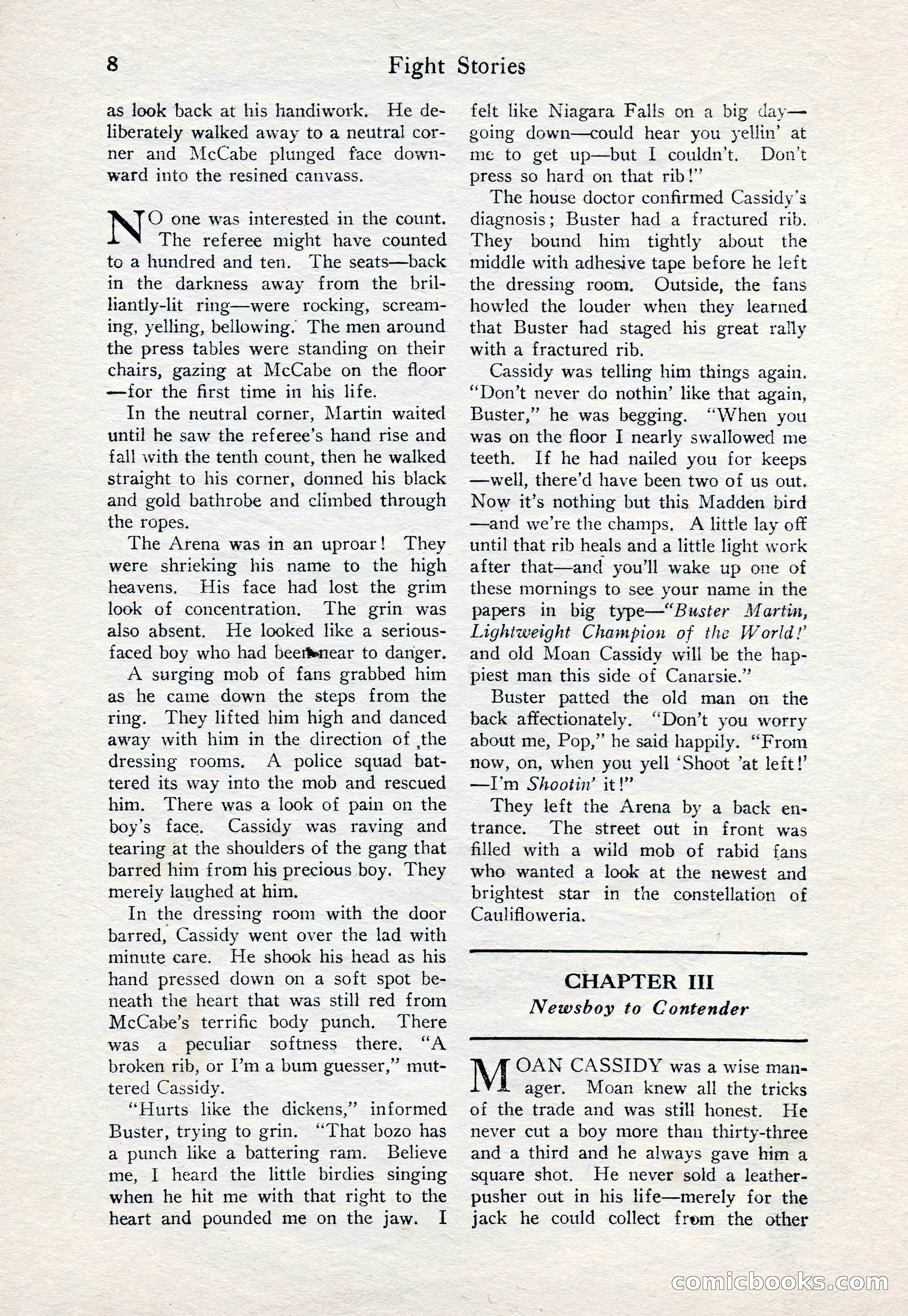 Fight Stories, June 1928 — page 10 of 133