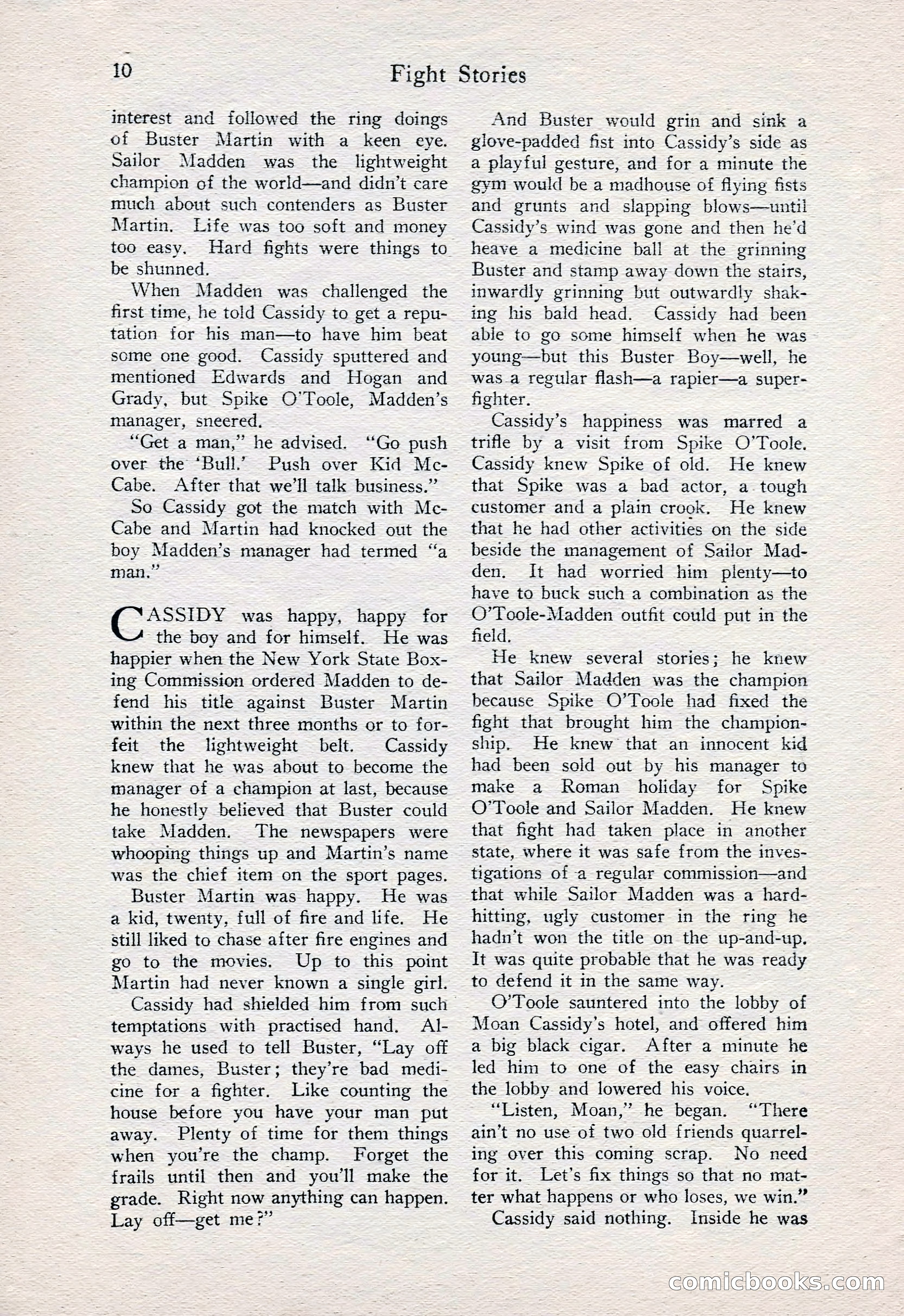 Fight Stories, June 1928 — page 12 of 133